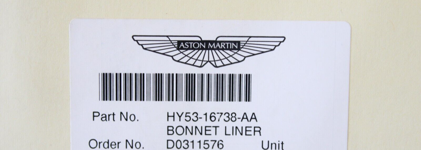 Aston Martin OEM New Bonnet Liner Hood Liner Black Front – Image 15