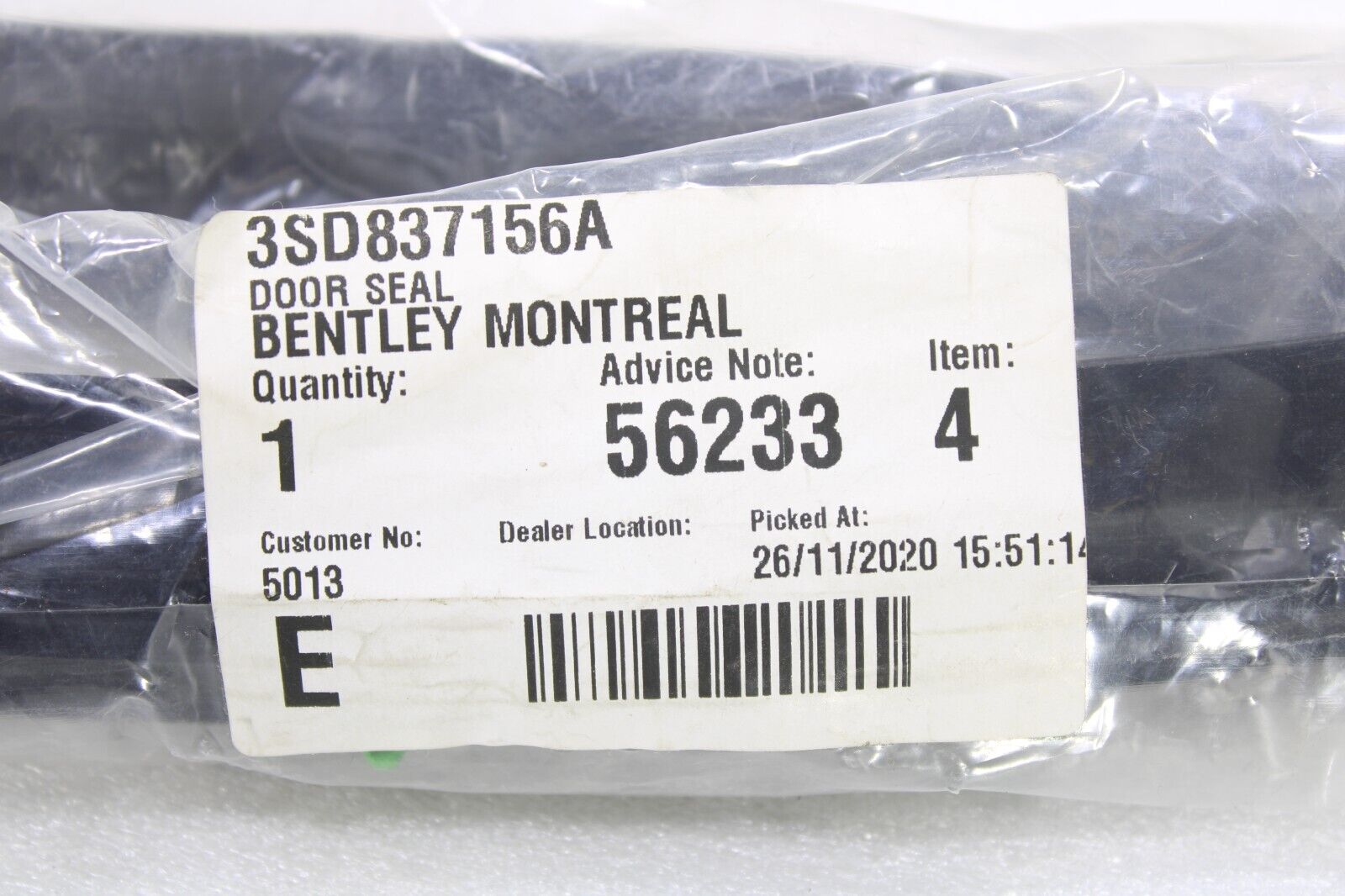 Bentley Continental GT OEM New Door Seal Door Molding Rear Right - Image 14