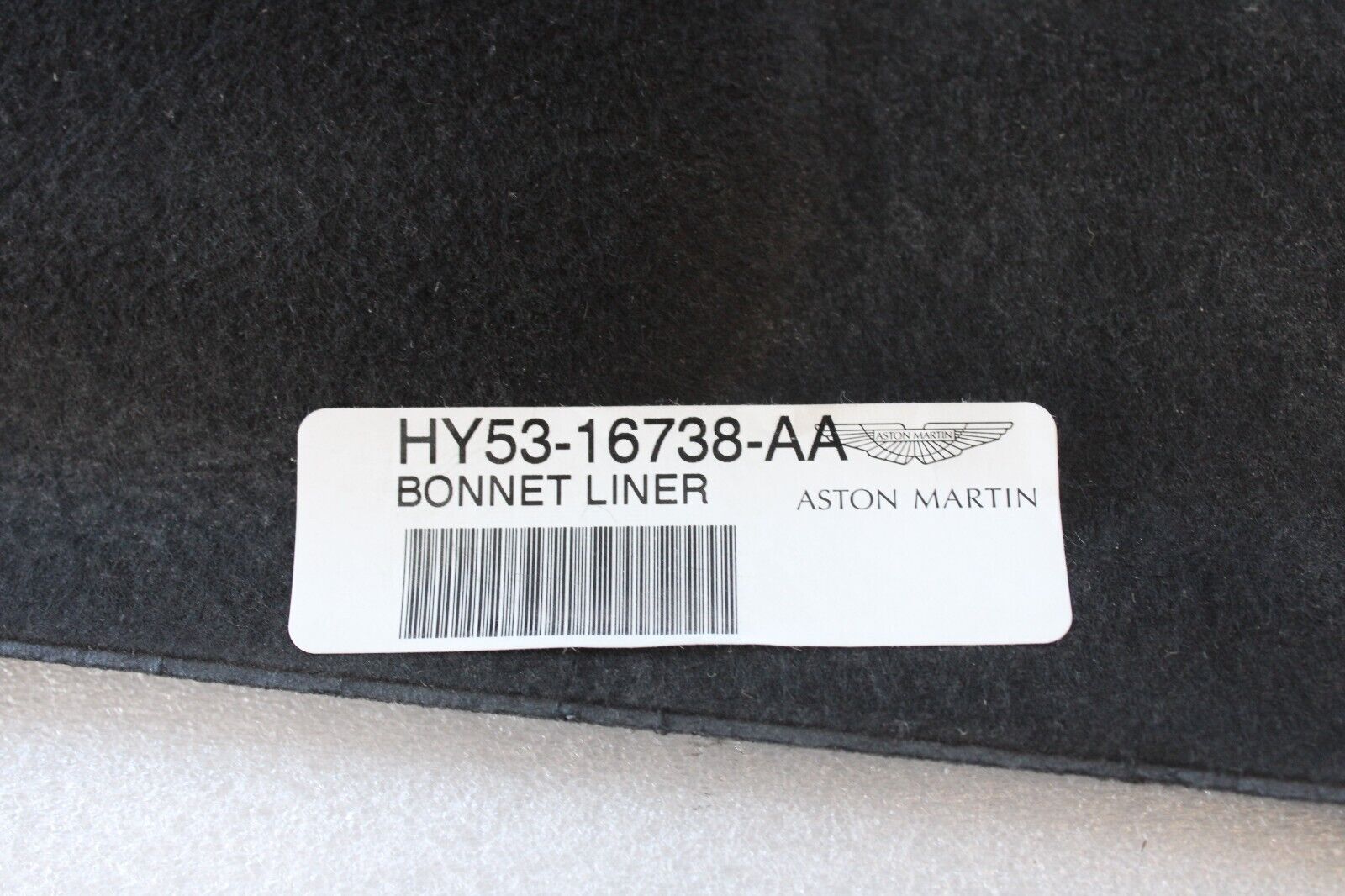 Aston Martin OEM New Bonnet Liner Hood Liner Black Front – Image 14