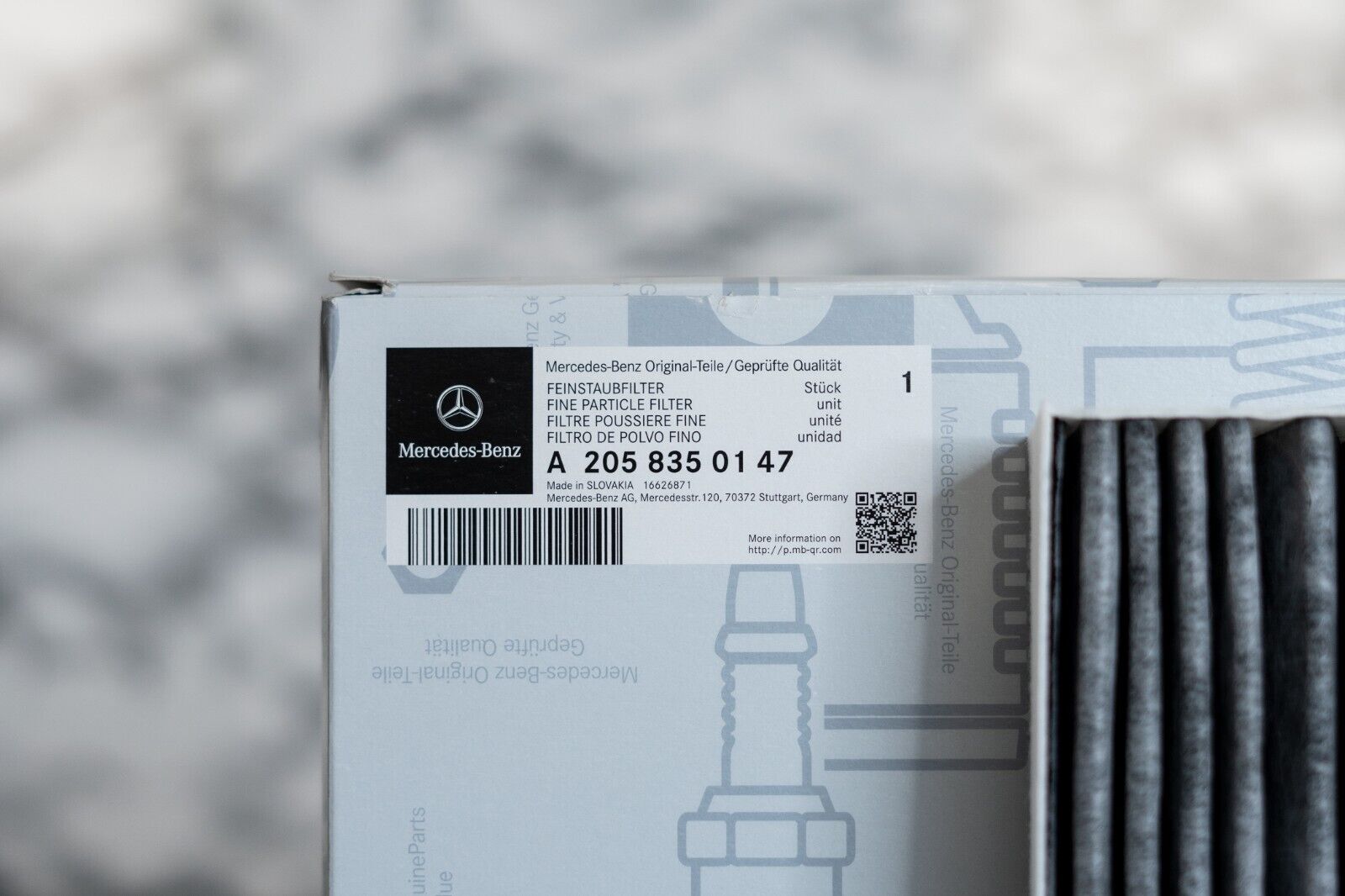 Mercedes C63 C63s AMG 0W40 Oil & Air filter kit OEM Genuine SERVICE B 2016-2023 - Image 8
