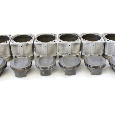 Porsche 911 3.6L Turbo 1996-1997 OEM Engine Piston & Cylinder Sleeve Set of 6