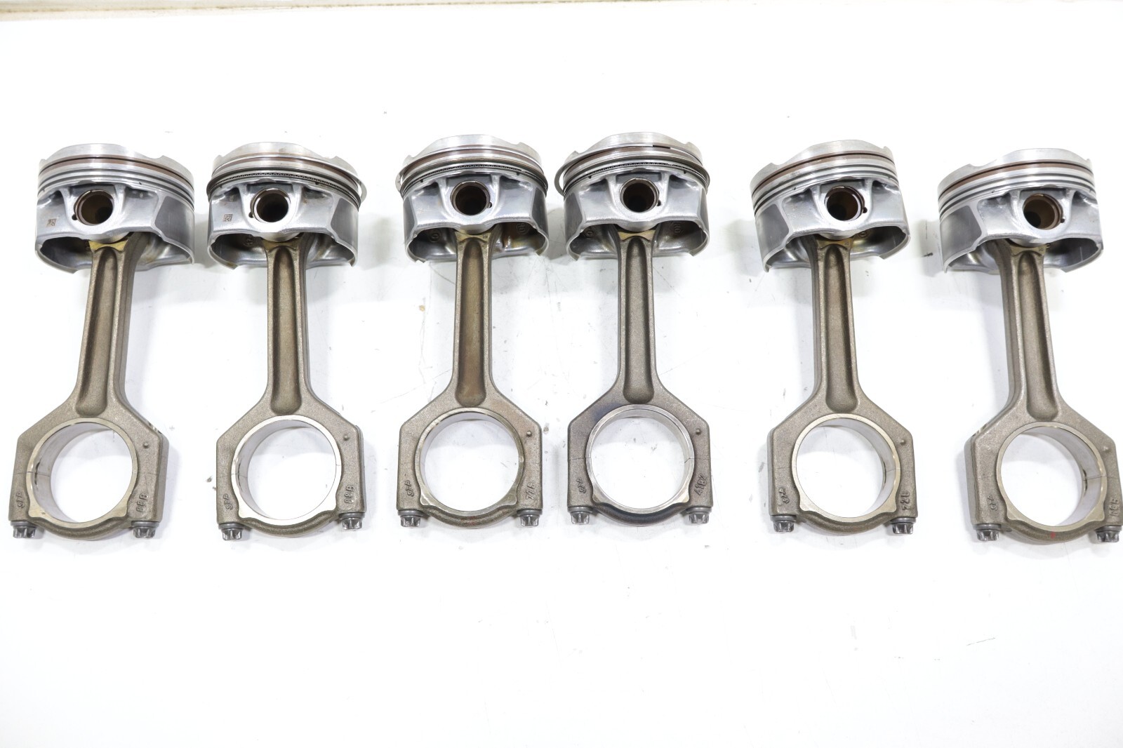 BMW 535 640 740 X3 X5 X6 3.0L 2010-2019 Engine Piston w/Connecting Rod Set of 6