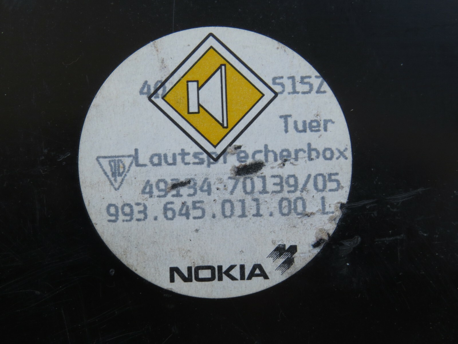 Porsche 911 1995-1998 OEM Door Panel Sound Box Loud Woofer Nokia Speakers Left – Image 6