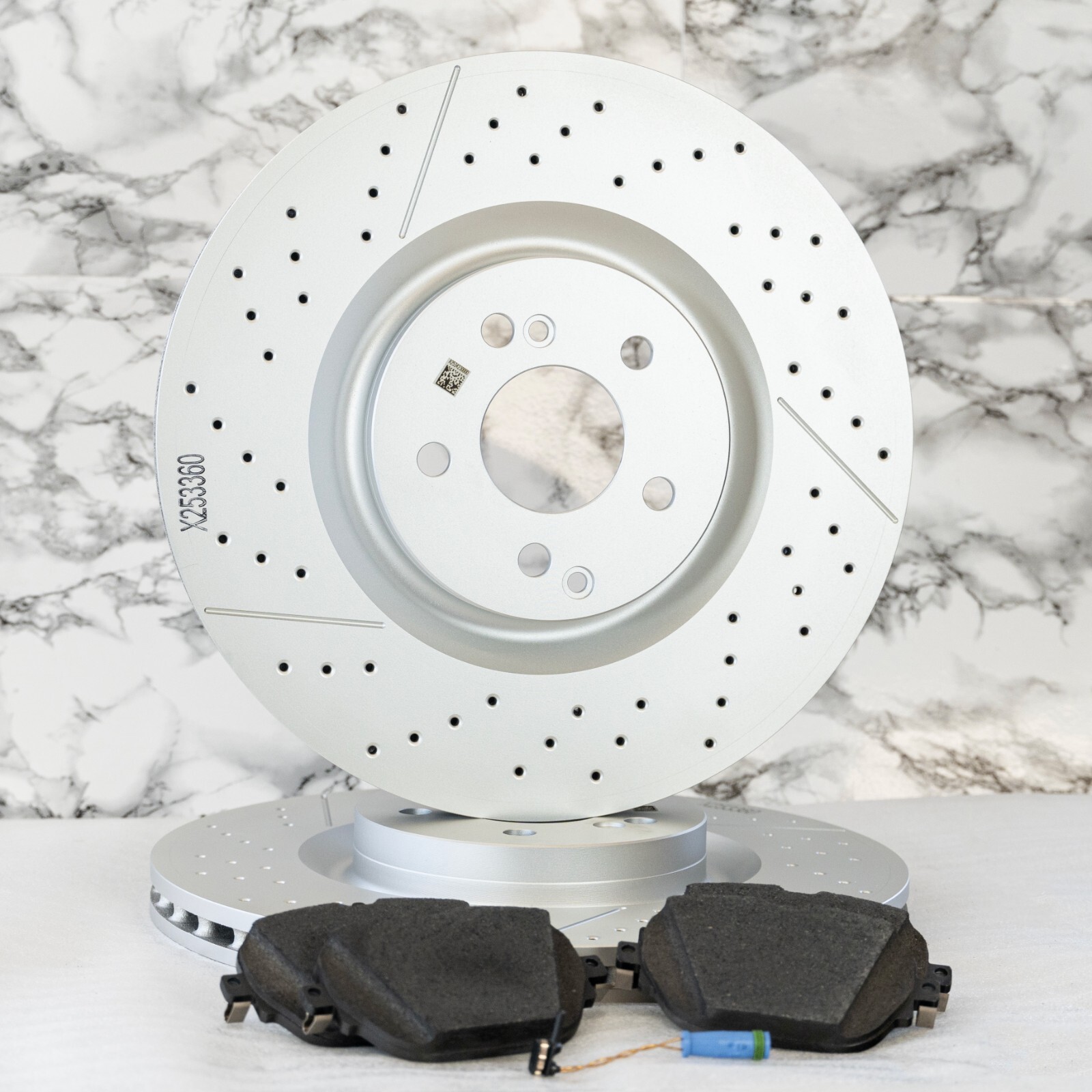 Mercedes GLC63 GLC63s AMG Rear Brake Disc Rotor & pad SET OEM Genuine 2018-2021 – Image 2