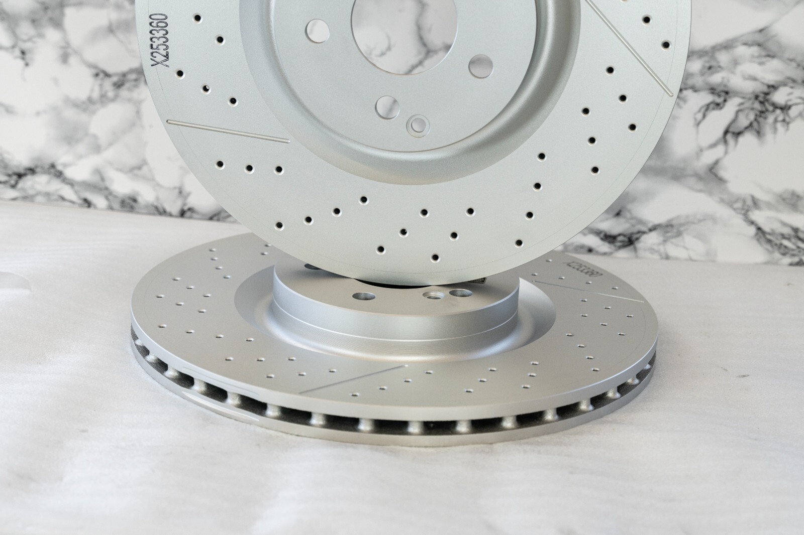 Mercedes GLC63 GLC63s AMG Rear Brake Disc Rotor SET OEM Genuine 2018-2021 - Image 3