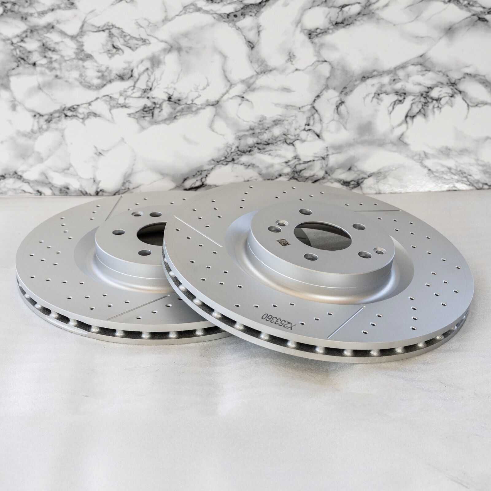 Mercedes GLC63 GLC63s AMG Rear Brake Disc Rotor SET OEM Genuine 2018-2021 - Image 4