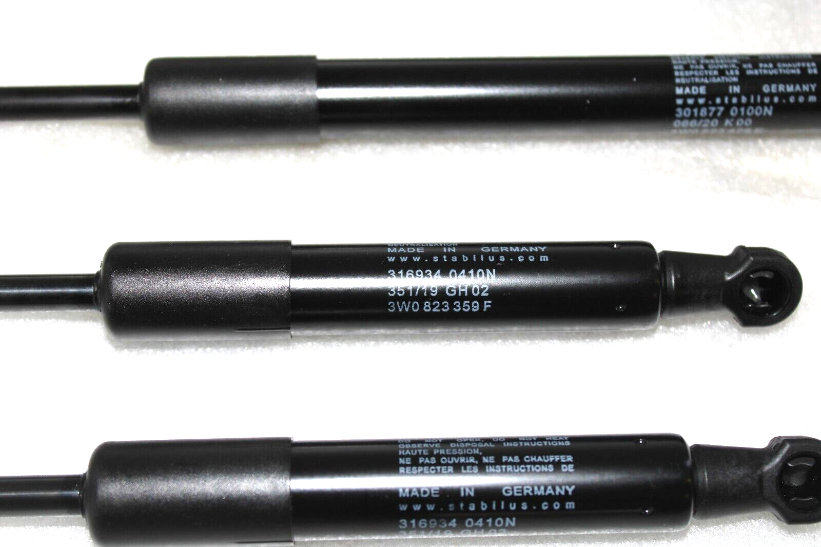 Bentley Continental Flying Spur GT GTC 2011-2018 OEM Front Hood Struts Set 4 PCS – Image 2