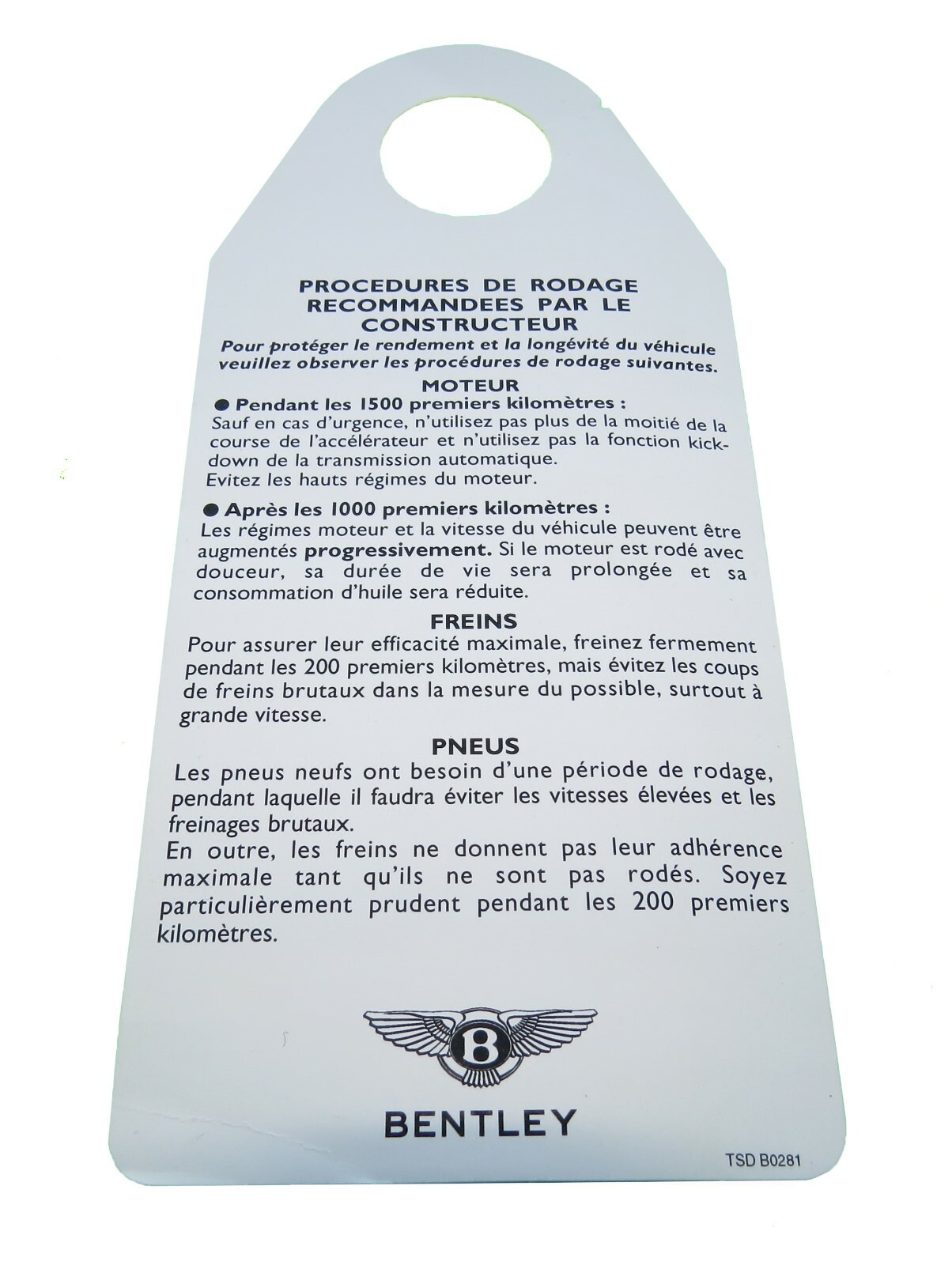 Bentley Continental Flying Spur 2005-2006 OEM Owner's Manual French – Image 4