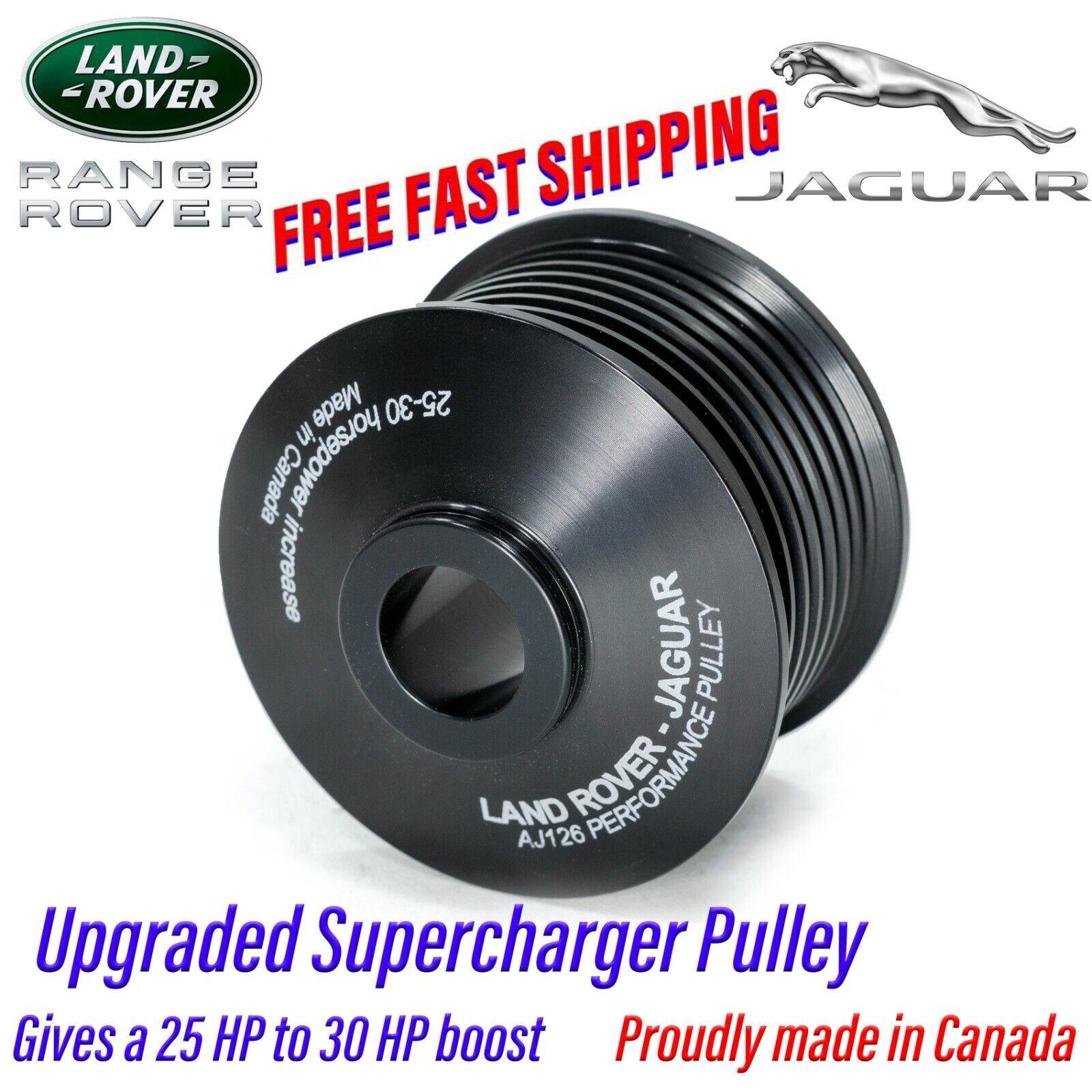 Range Rover Jaguar 3.0L V6 2013-2020 Supercharger Pulley Upgrade 25-30 HP BOOST!
