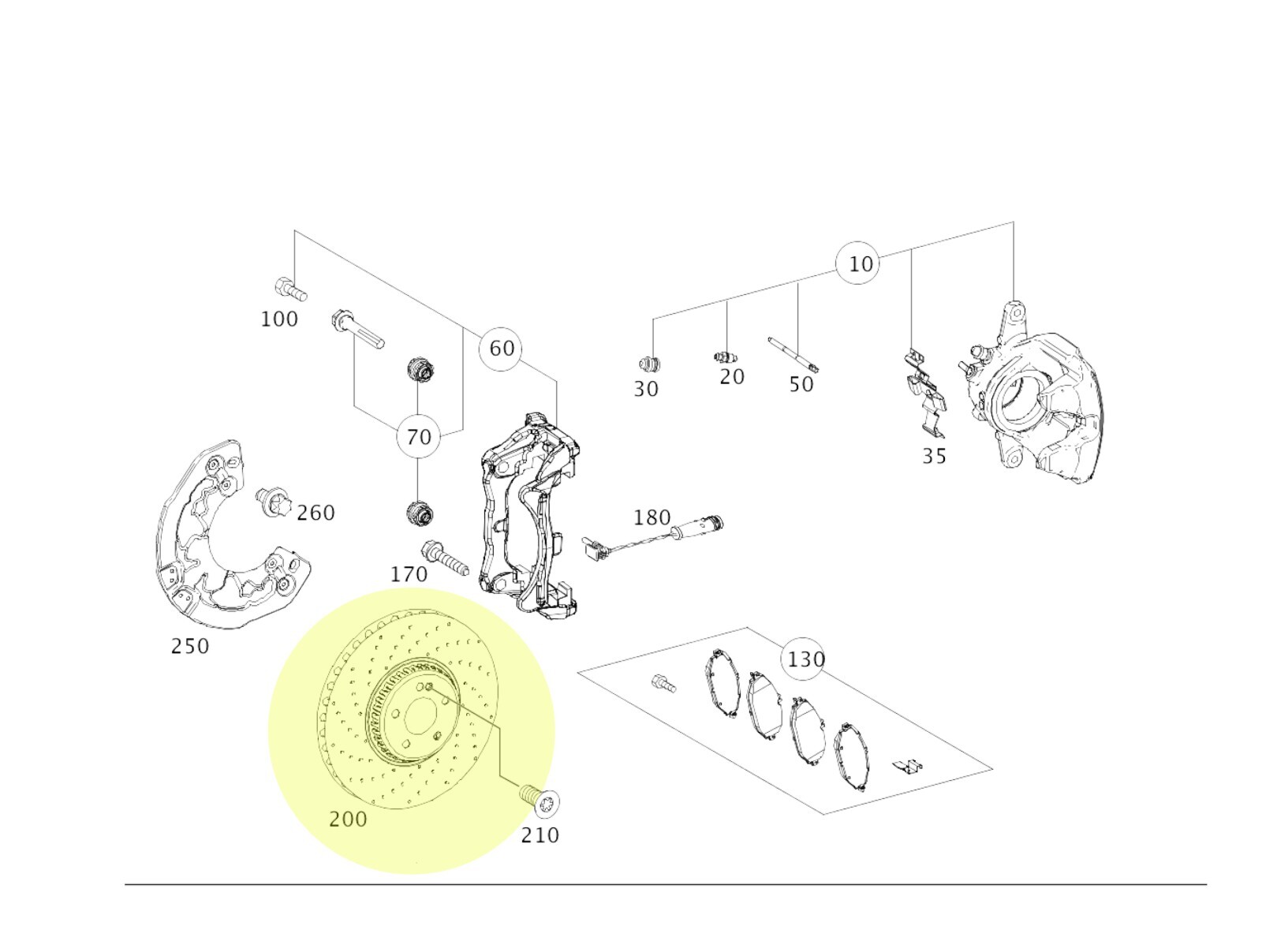 Mercedes G63 AMG Front Brake Disc Rotor Set Cross Drilled OEM 2019-2024 Genuine - Image 14