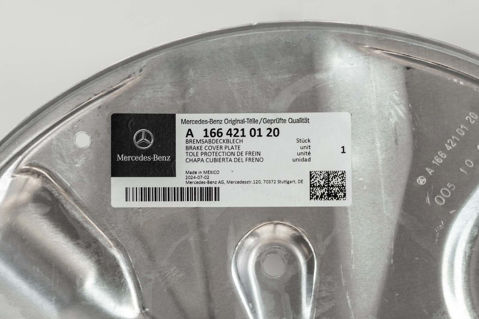 Mercedes GL350 GLE43 ML350 AMG Front LEFT Brake dust plate shield OEM 2013-2019 – Image 4