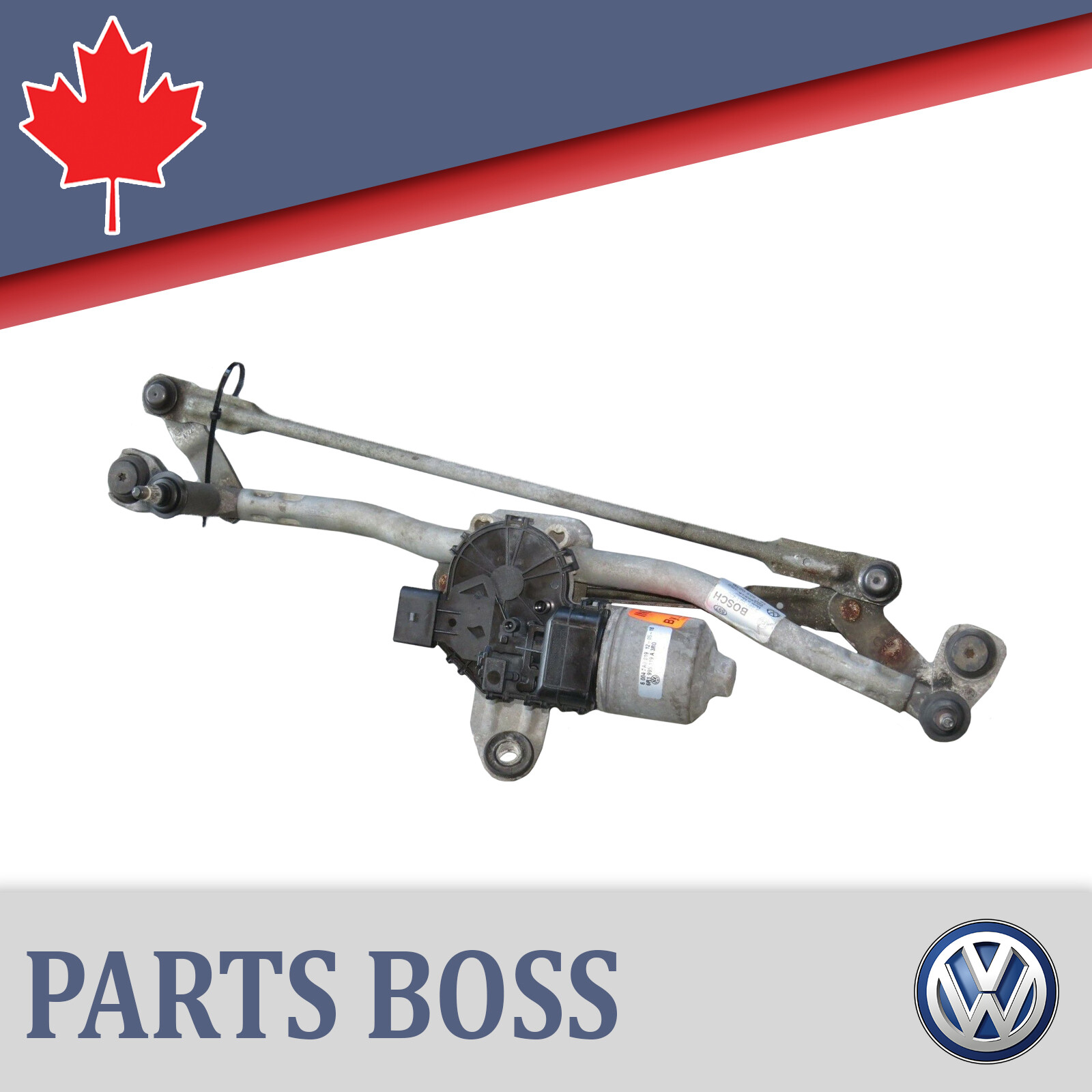 Volkswagen Passat 2012-2022 OEM Windshield Wiper Linkage w/Motor Front