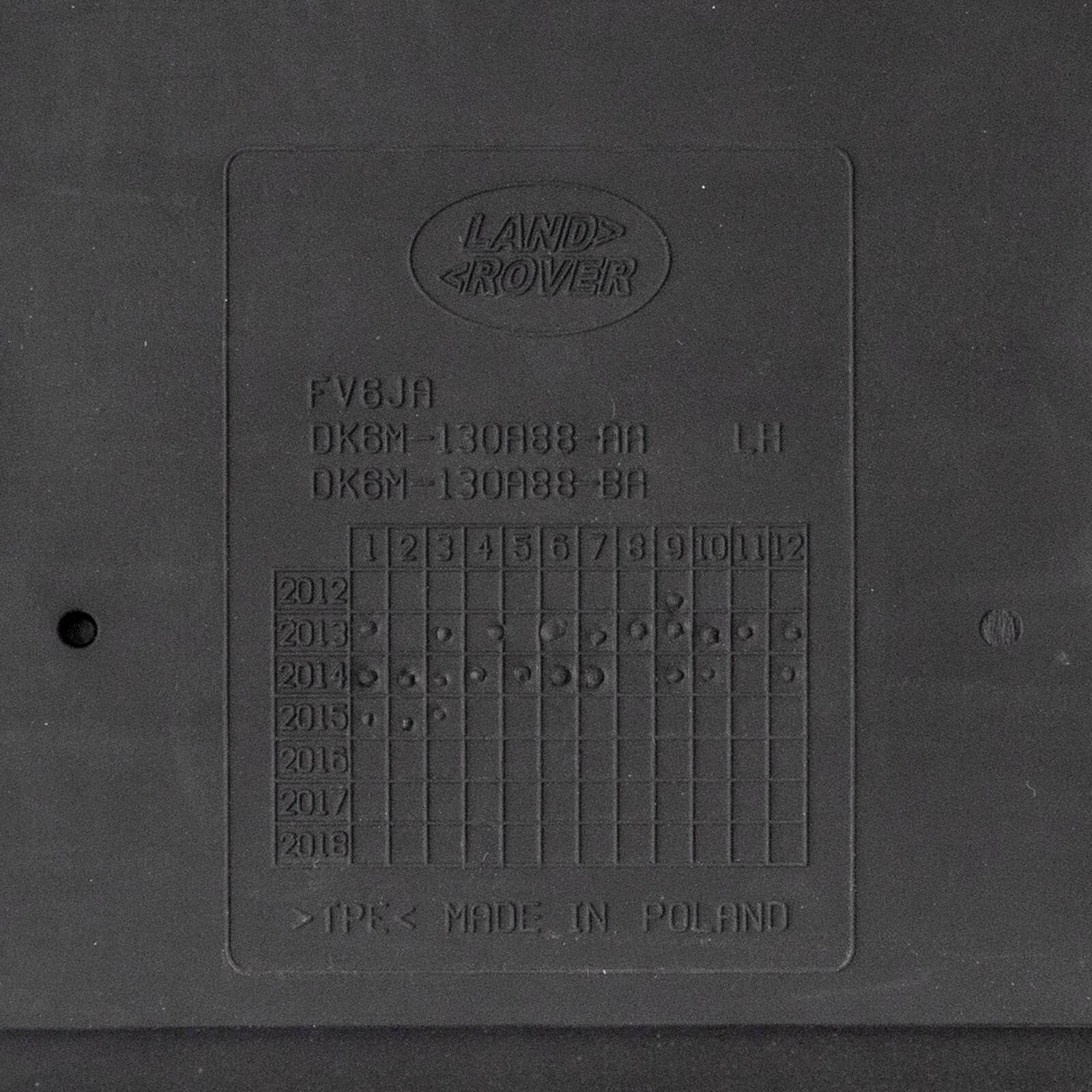 Range Rover Sport Rubber Floor Mat Rear Left OEM 2014 2015 2016 2017 2018 2019 – Image 12