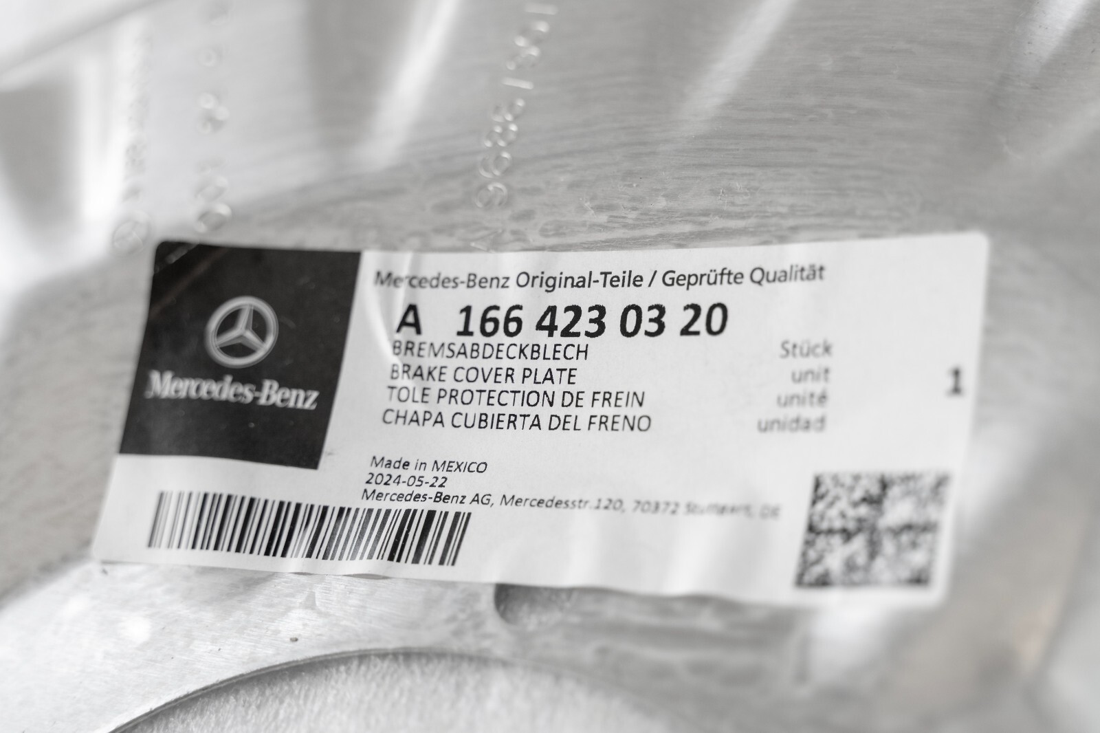 Mercedes GL350 GLE43 ML350 GLE63 AMG Rear Brake dust plate shields OEM 2013-2019 - Image 8