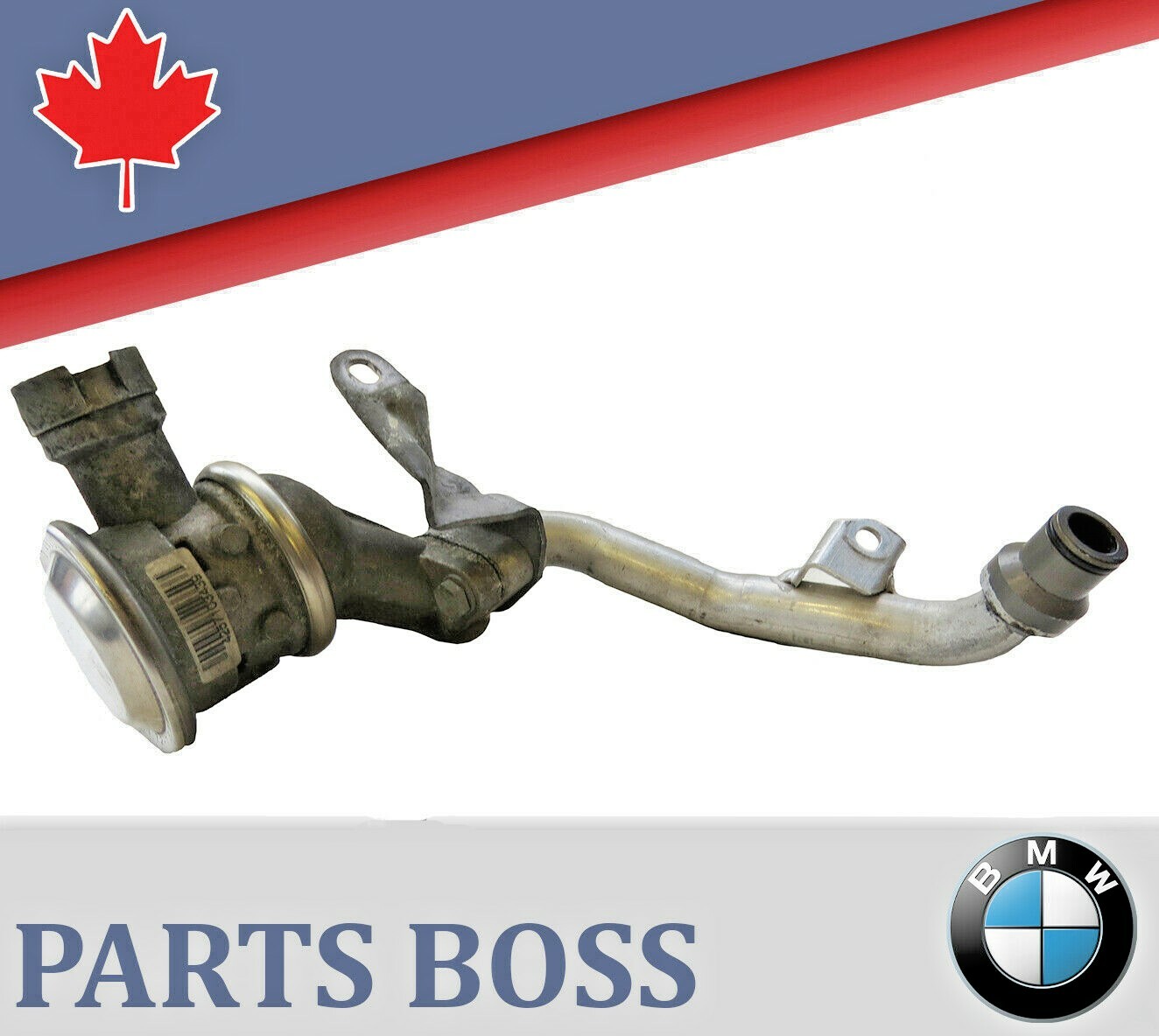 BMW 2002-2008 OEM Secondary Air Injection Pump Check Valve w/EGR Valve Tube RH