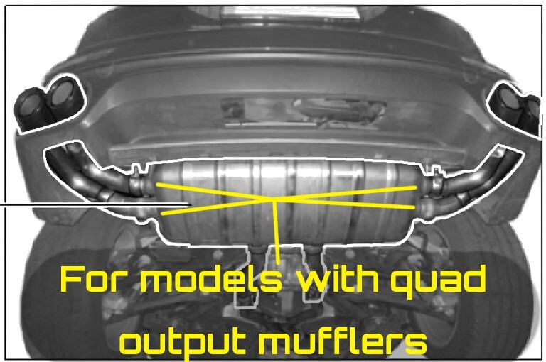 Porsche Cayenne GTS Turbo S Sport Exhaust Muffler Tips Black 2015-2018 OEM Set – Image 20