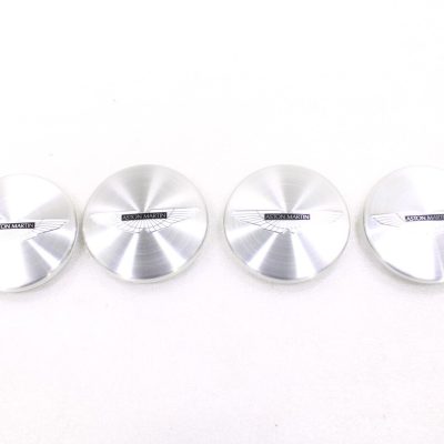 Aston Martin OEM New Wheel Center Cap Brushed Silver Set of 4  Black Insert