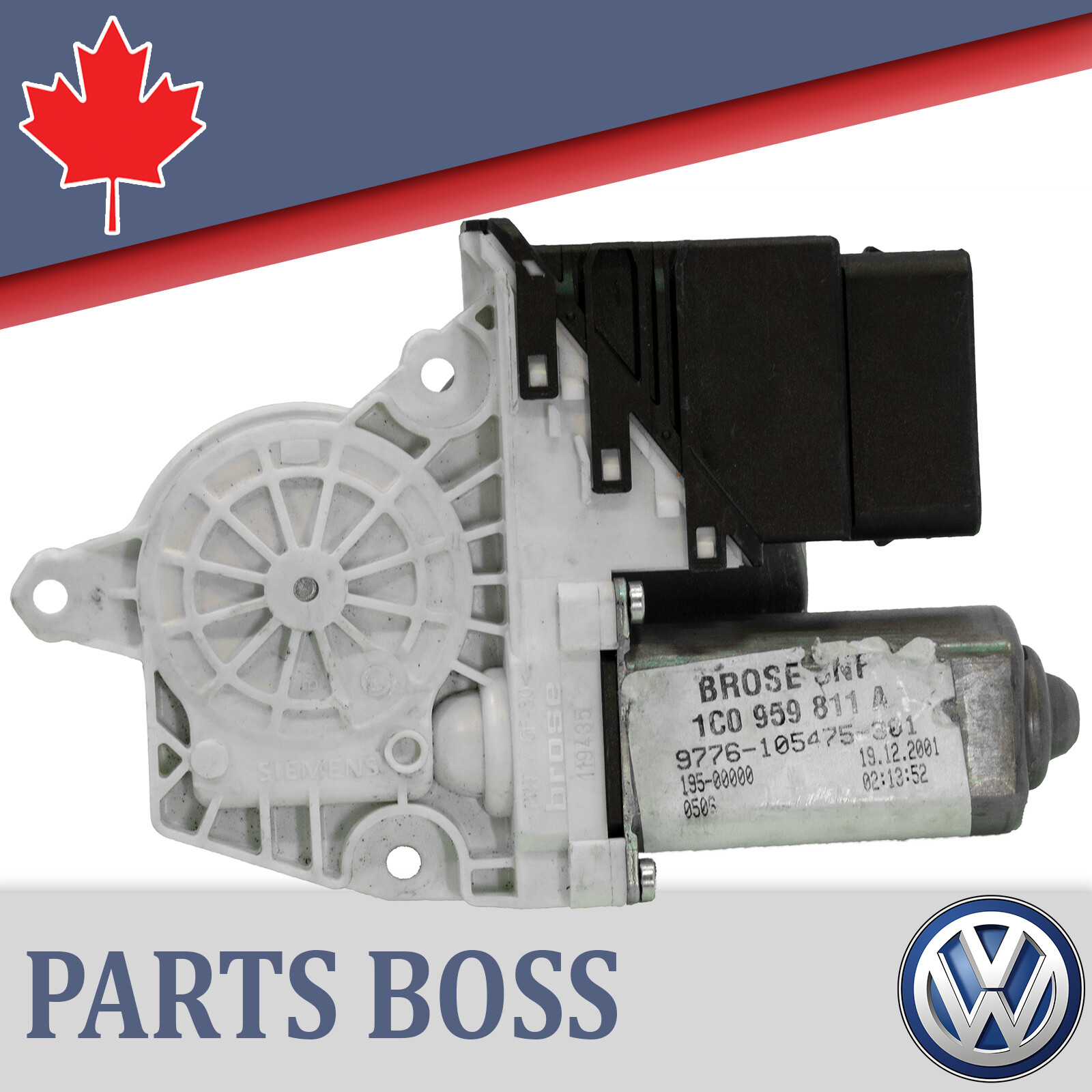Volkswagen Golf City 2007-2010 OEM Window Motor Rear Left (Driver Side)