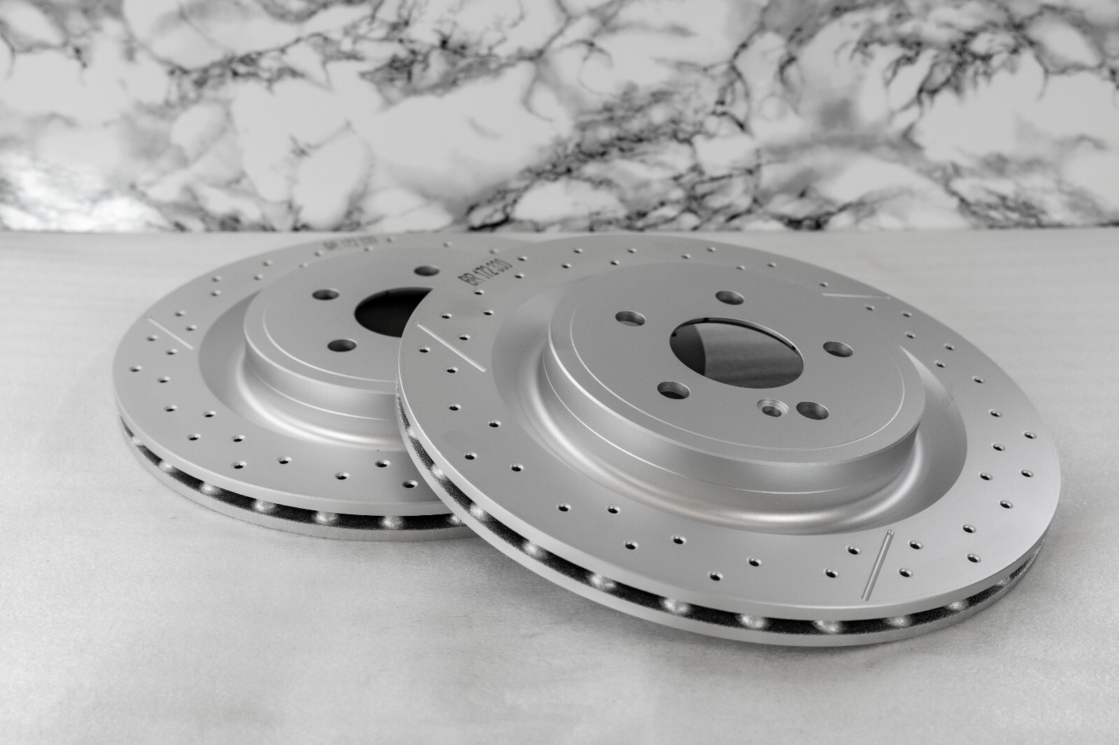 Mercedes CLA45 GLA45 SLC43 SLK55 Rear Brake Disc Rotor & Pad set OEM 2014-2020 – Image 10
