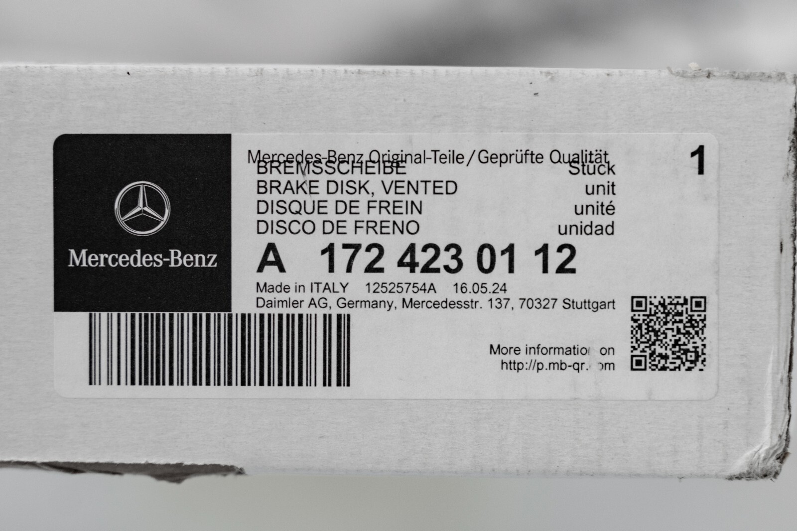 Mercedes CLA45 GLA45 SLC43 SLK55 AMG Rear Brake Disc Rotor OEM 2014-2020 – Image 10