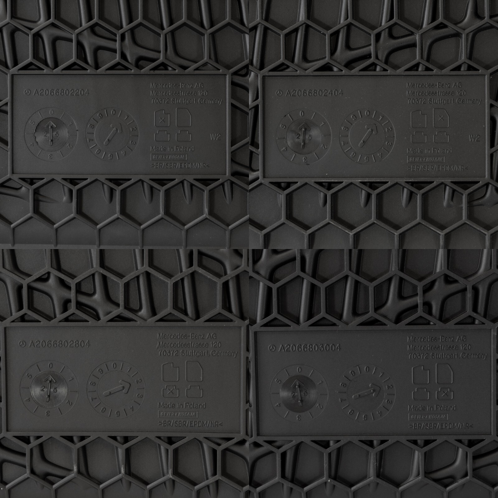 Mercedes C300 C43 C63 AMG Winter Rubber Floor mat set OEM 2023 2024 W206 Genuine - Image 19
