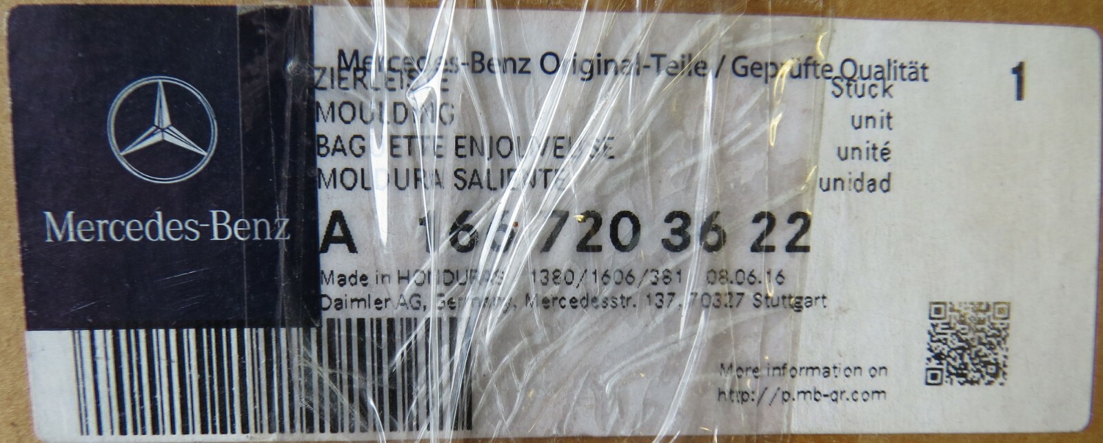 Mercedes-Benz GLE300d GLE350 OEM Door Molding Front Right 1667203622 – Image 9