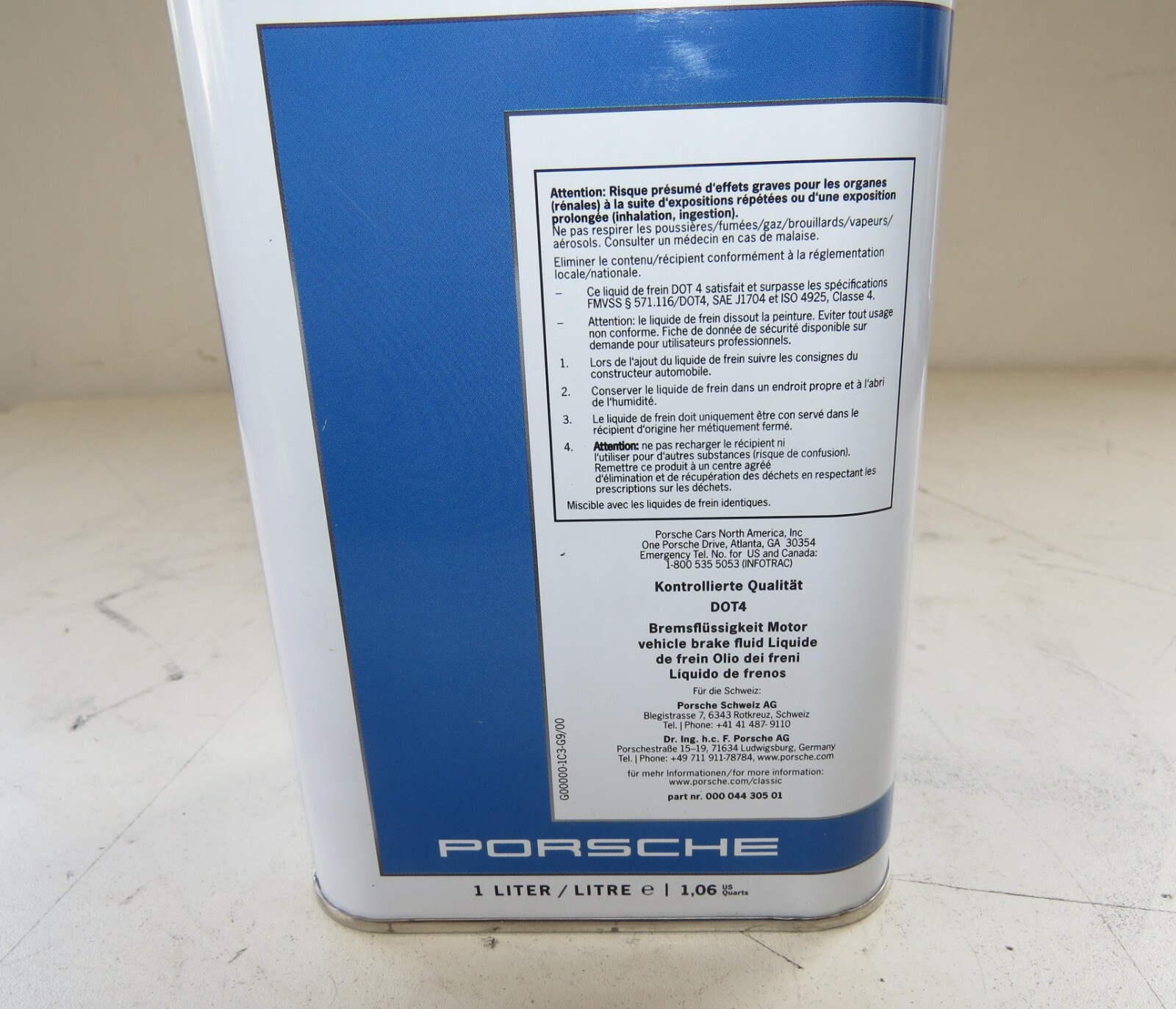 Porsche OEM NEW Brake Fluid 1L DOT 4 – Image 5