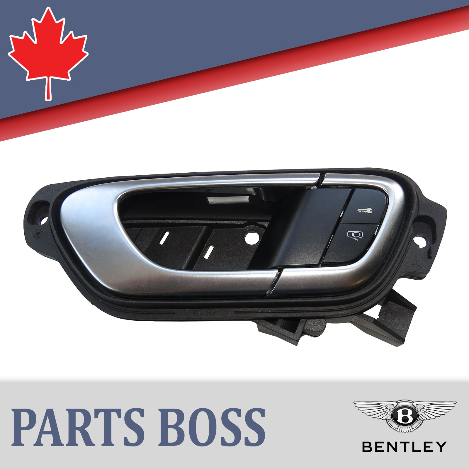 Bentley Continental 2006-2012 OEM Door Handle Rear Right Inner (Passenger Side)