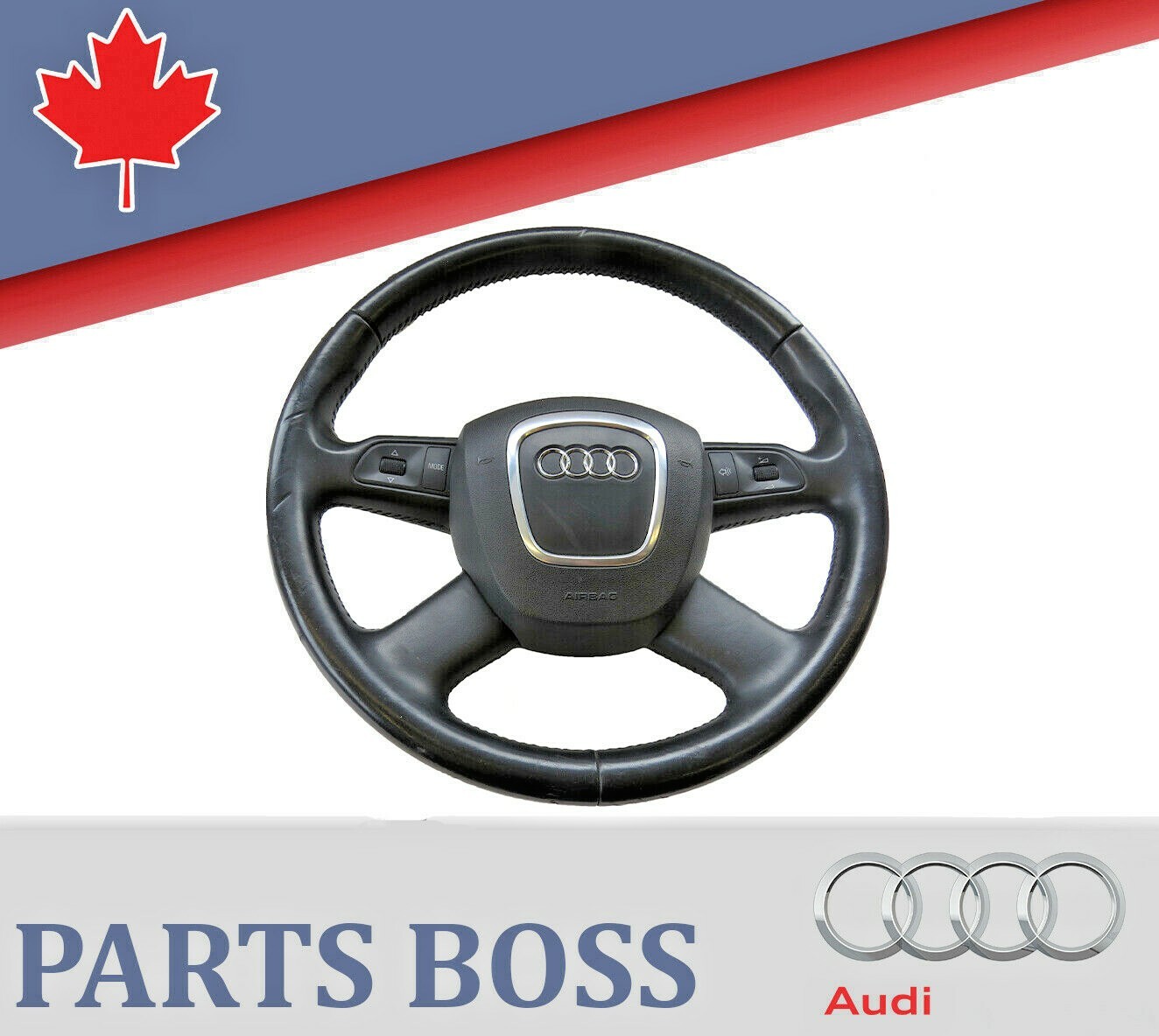 Audi A6 A8 S6 2005-2008 OEM Steering Wheel Black