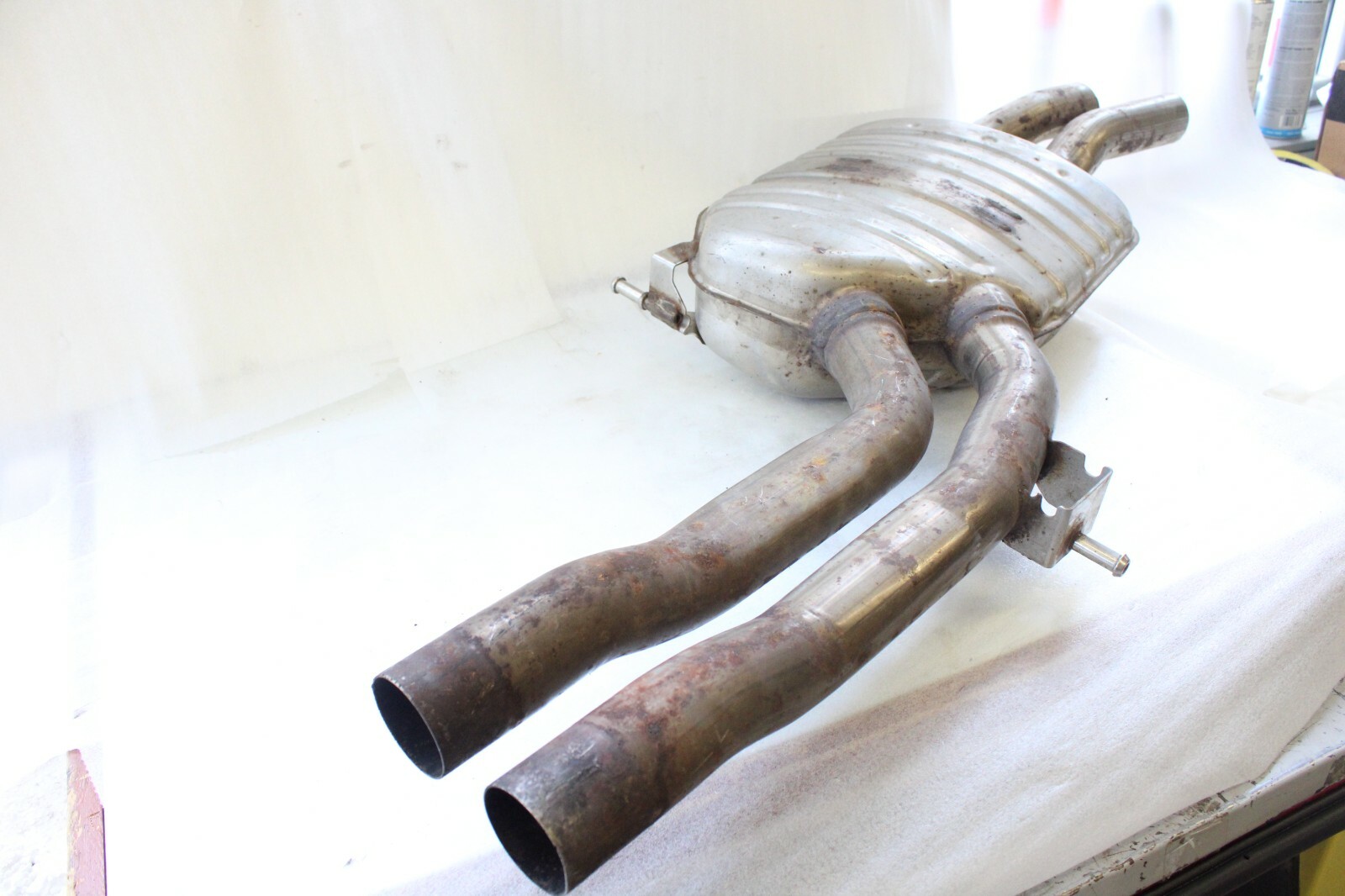 Audi A4 Quattro S4 2010 2011 2012 2013 Left Rear Driver Exhaust Muffler Center - Image 9