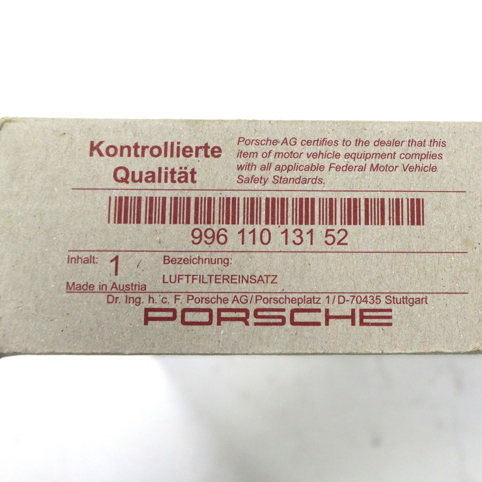 Porsche 911 1999-2008 OEM NEW Air Filter – Image 5