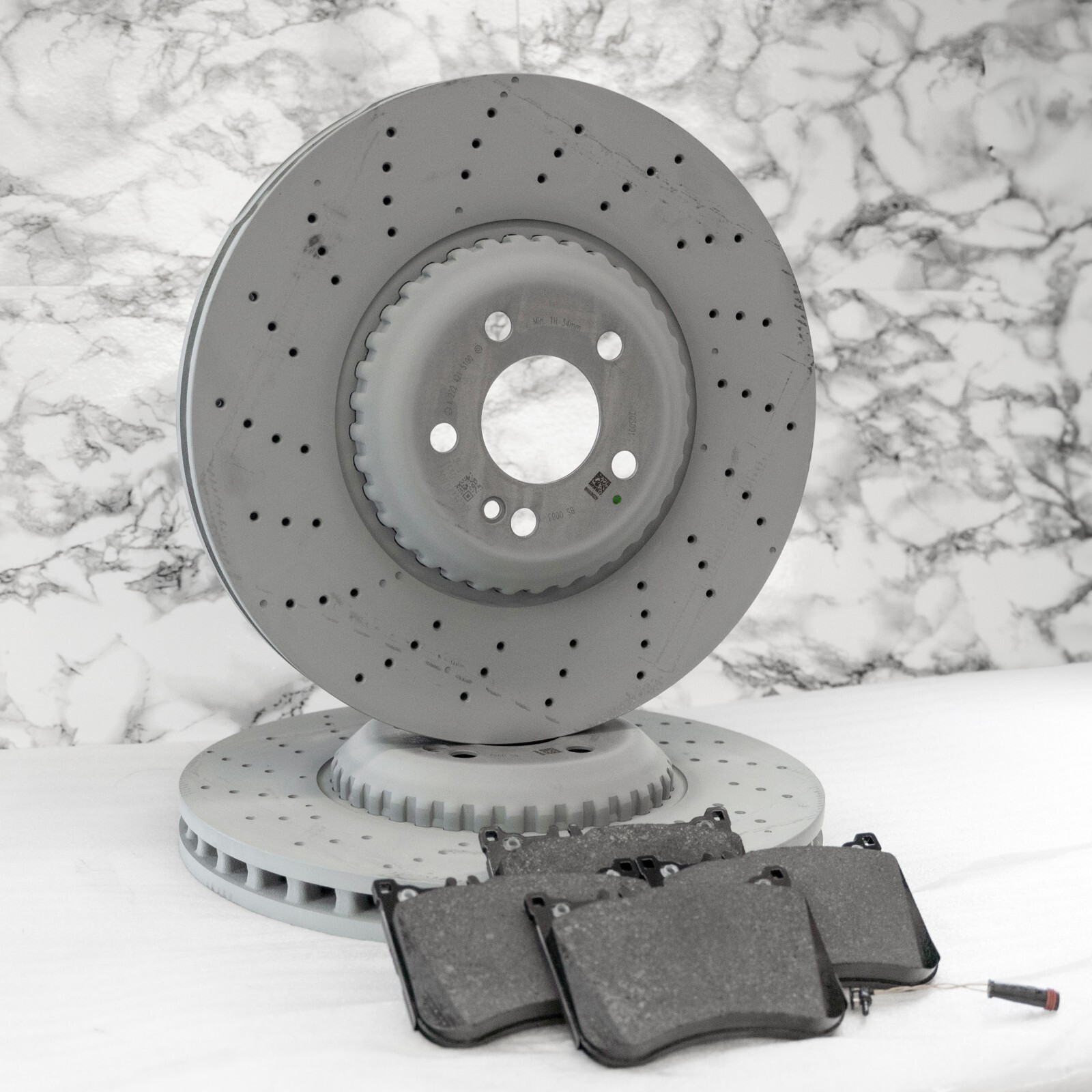 Mercedes S450 S550 S560 Brake disc & pad set FRONT OEM Genuine 2014-2020 - Image 3