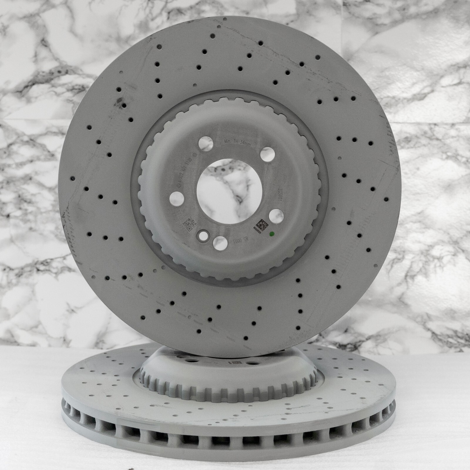 Mercedes S450 S550 S560 Brake disc & pad set FRONT OEM Genuine 2014-2020 - Image 6