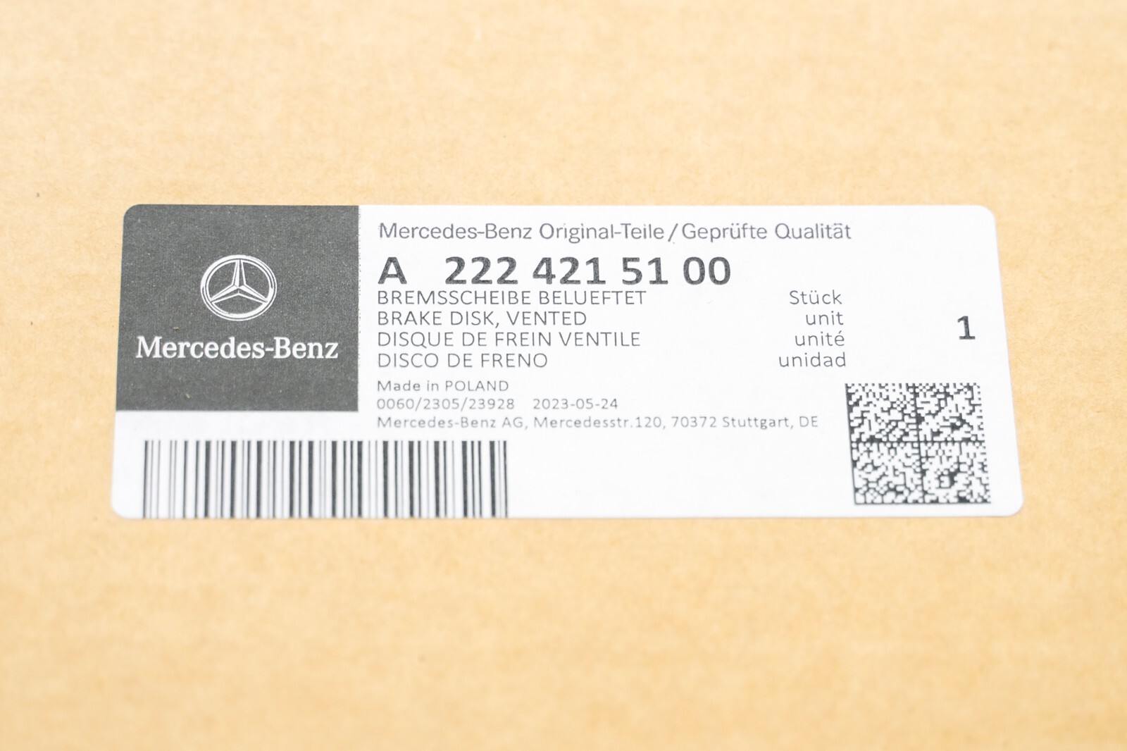 Mercedes S450 S550 S560 Brake disc & pad set FRONT OEM Genuine 2014-2020 - Image 13