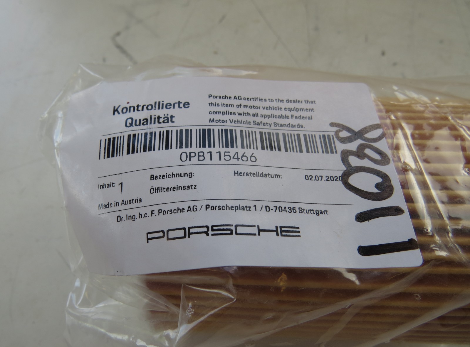 Porsche 911 Cayenne Macan Panamera 2008-2025 OEM Oil Filter - Image 7