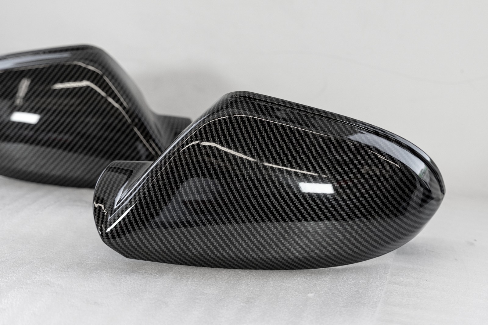 Audi A6 S6 Carbon Fiber LOOK Side view mirror covers Aftermarket 2013-2018 - Image 3