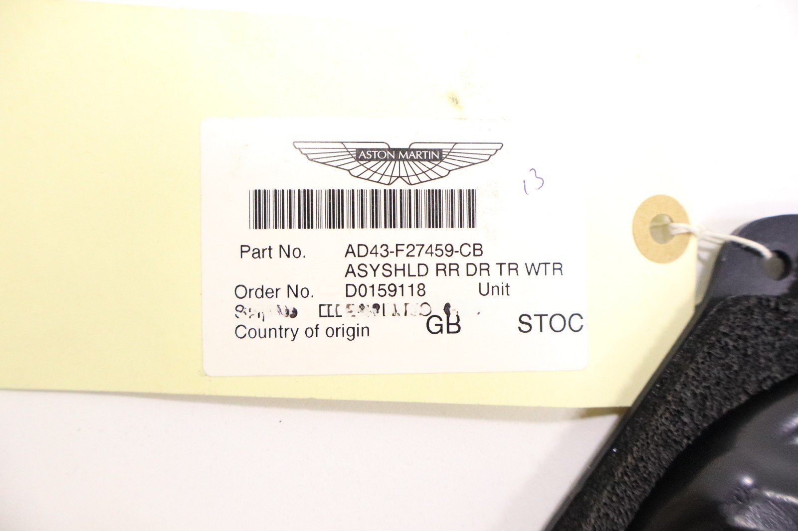 Aston Martin Rapide 2010-2019 OEM NEW Door Water Shield Rear Left (Driver Side) – Image 4