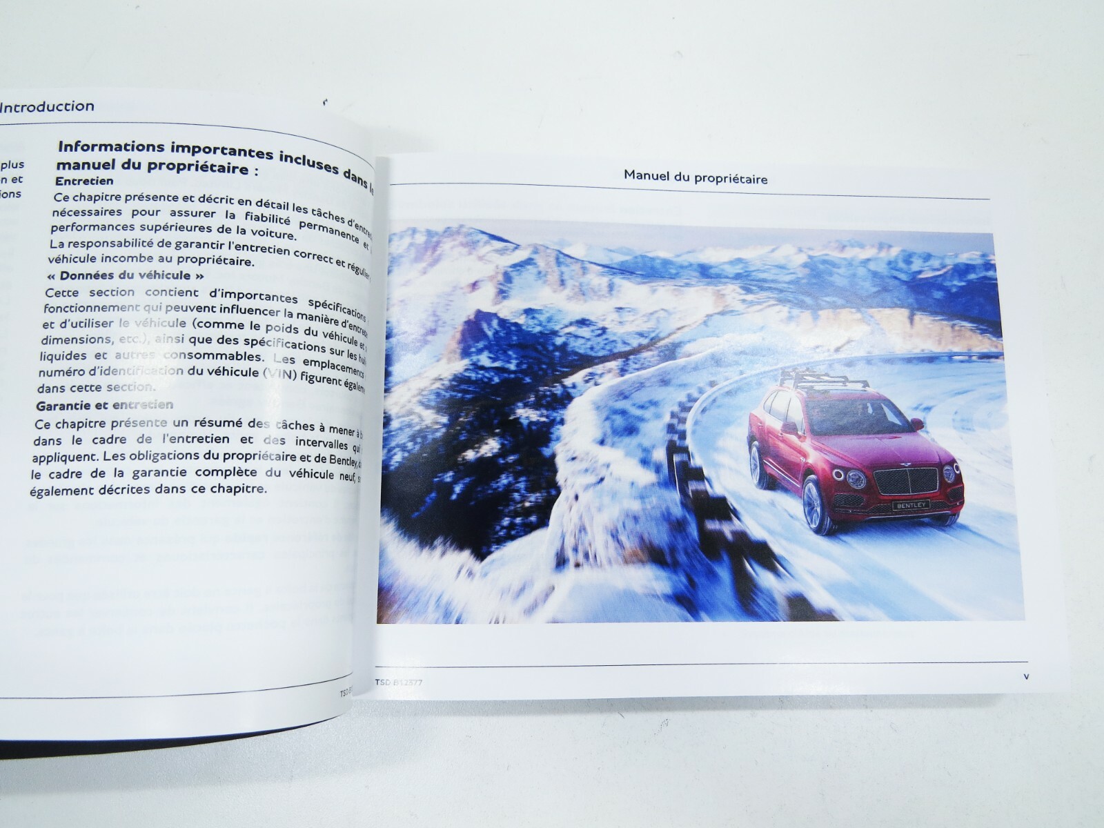 Bentley Bentayga 2017-2023 OEM Manuel du Proprietaire in FRENCH / Owner's Manual - Image 8