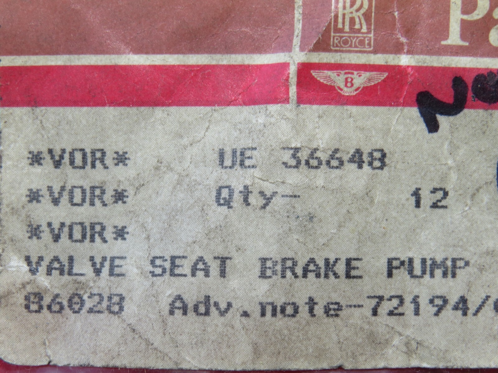 Bentley Rolls Royce 1962-1981 OEM NEW Valve Seat Brake Pump - Image 4