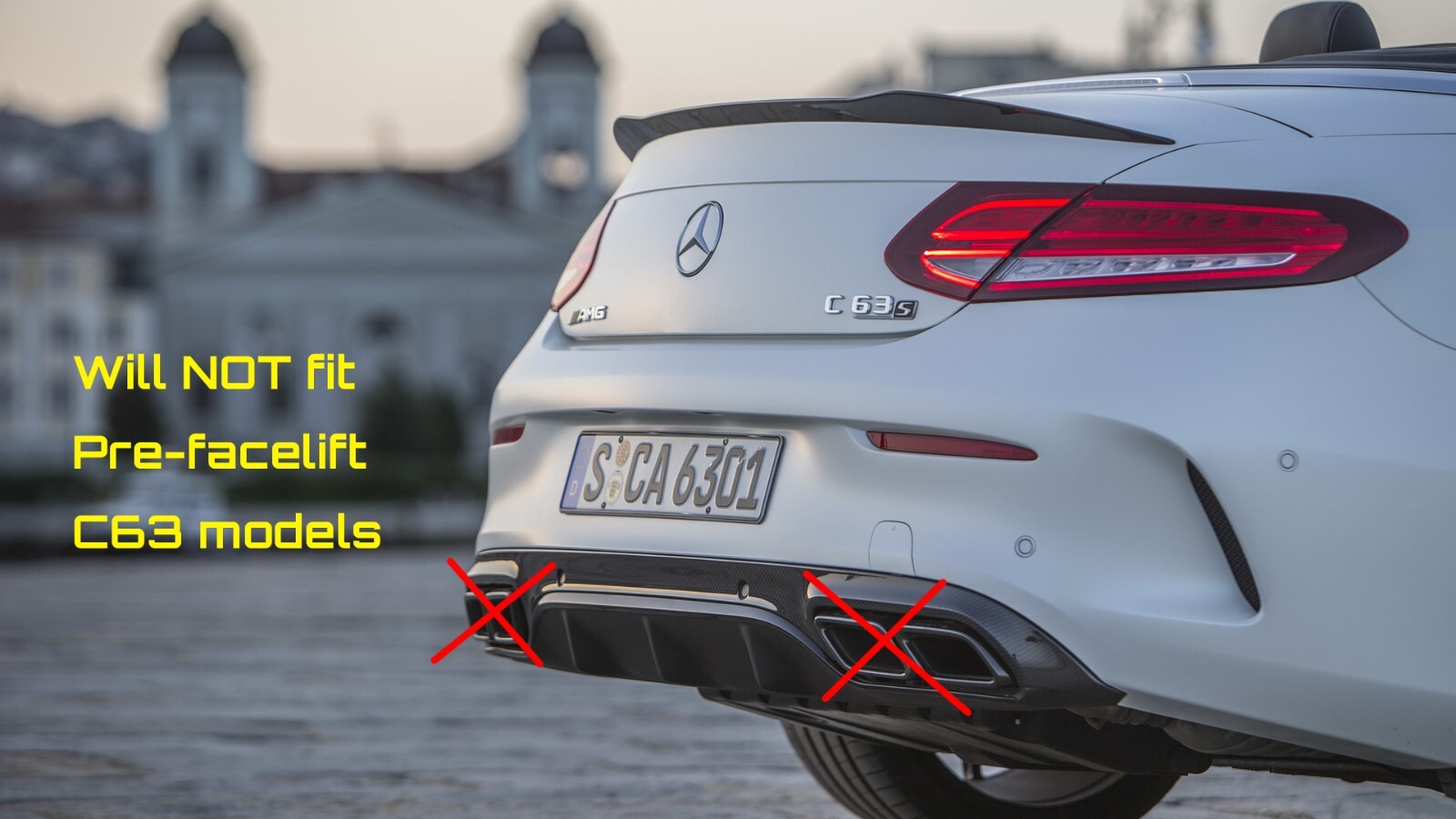 Mercedes C63 C63s GLC63 GLC63s AMG Exhaust tip SET OEM 2016 2017 2018 Black - Image 20