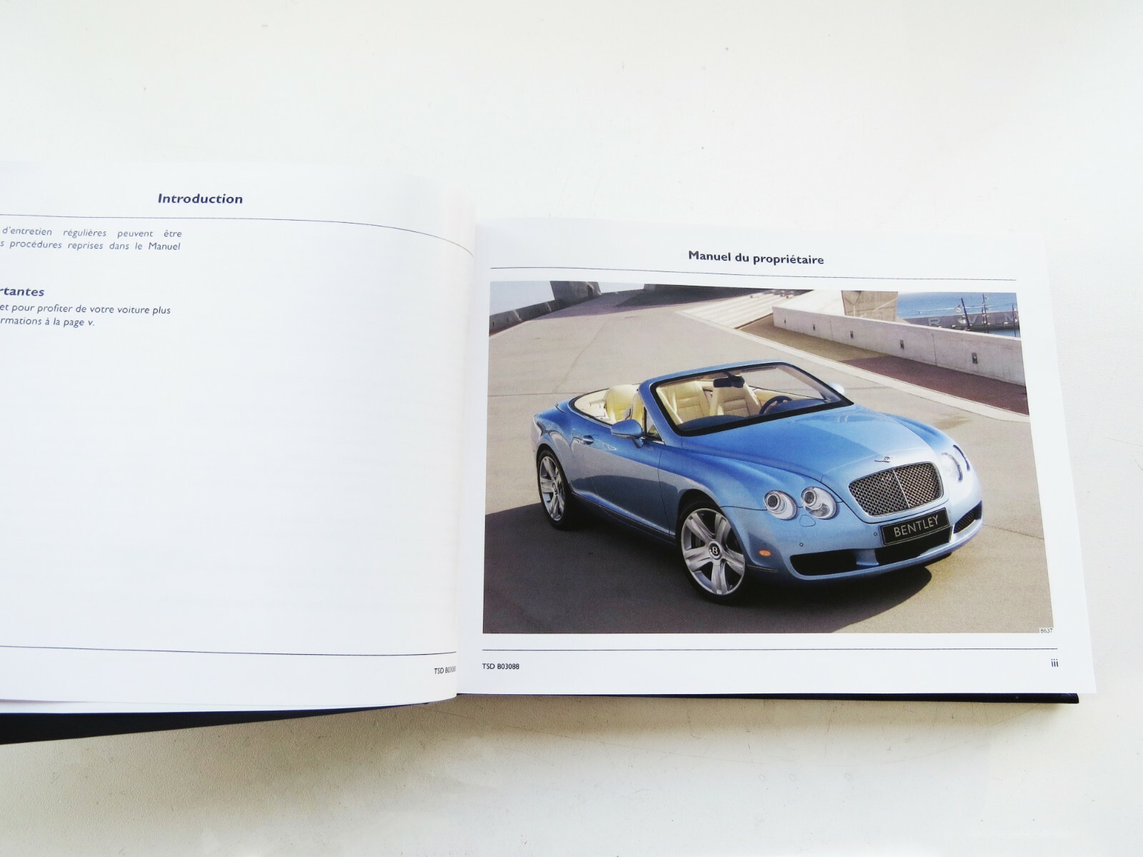 Bentley Continental GTC 2003-2005 2006 2007 2008 2009 OEM Owner's Manual French - Image 3