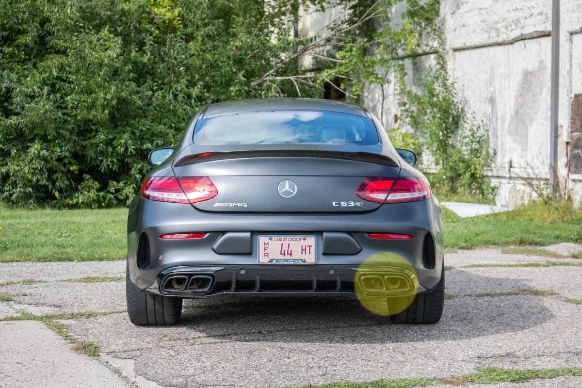 Mercedes C63 C63s GLC63 GLC63s AMG Right Exhaust tip OEM 2016 2017 2018 Black - Image 8