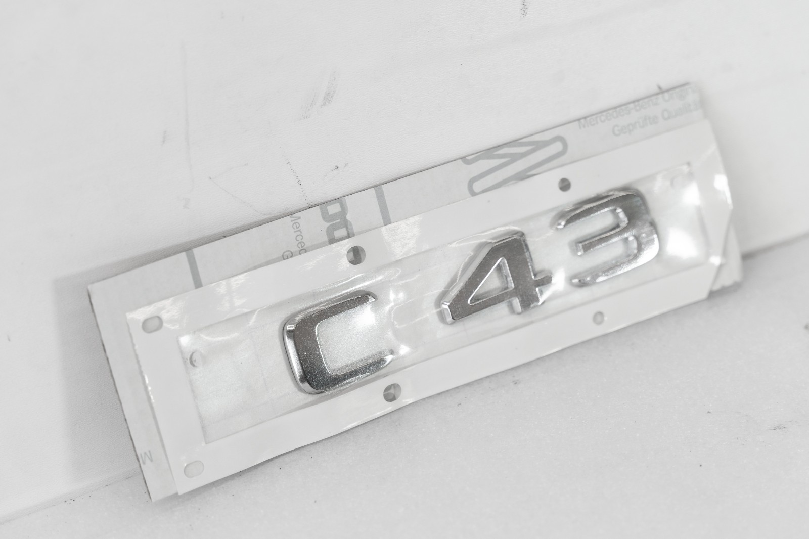 Mercedes C43 Boot Trunk Lettering Genuine OEM 2017-2022 Chrome - Image 2