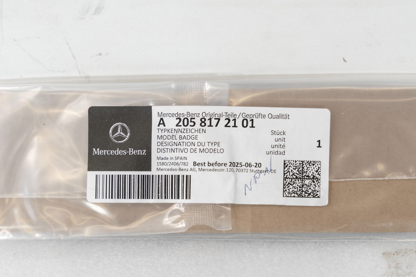 Mercedes C43 Boot Trunk Lettering Genuine OEM 2017-2022 Chrome - Image 9