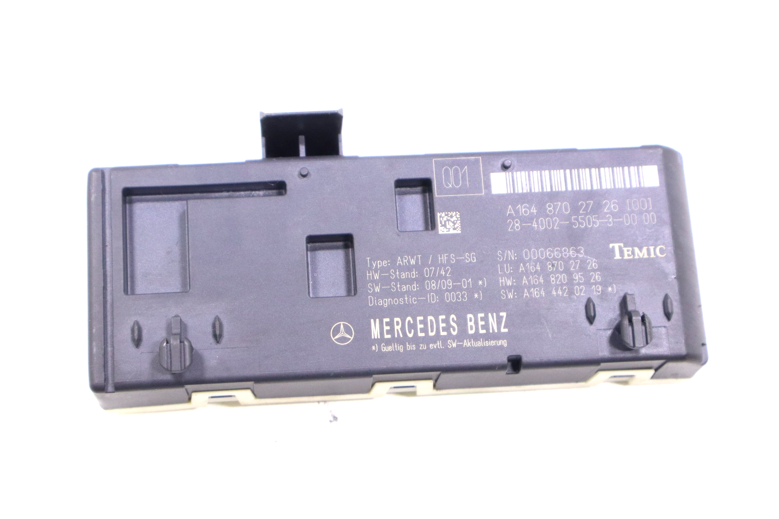 Mercedes W164 X164 W251 2009-2012 OEM Trunk Lid Liftgate Tailgate Control Module