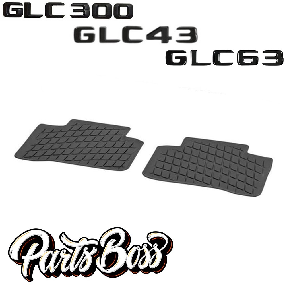 Mercedes GLC300 GLC43 GLC63 AMG OEM Rear Winter Rubber Floor Mat set