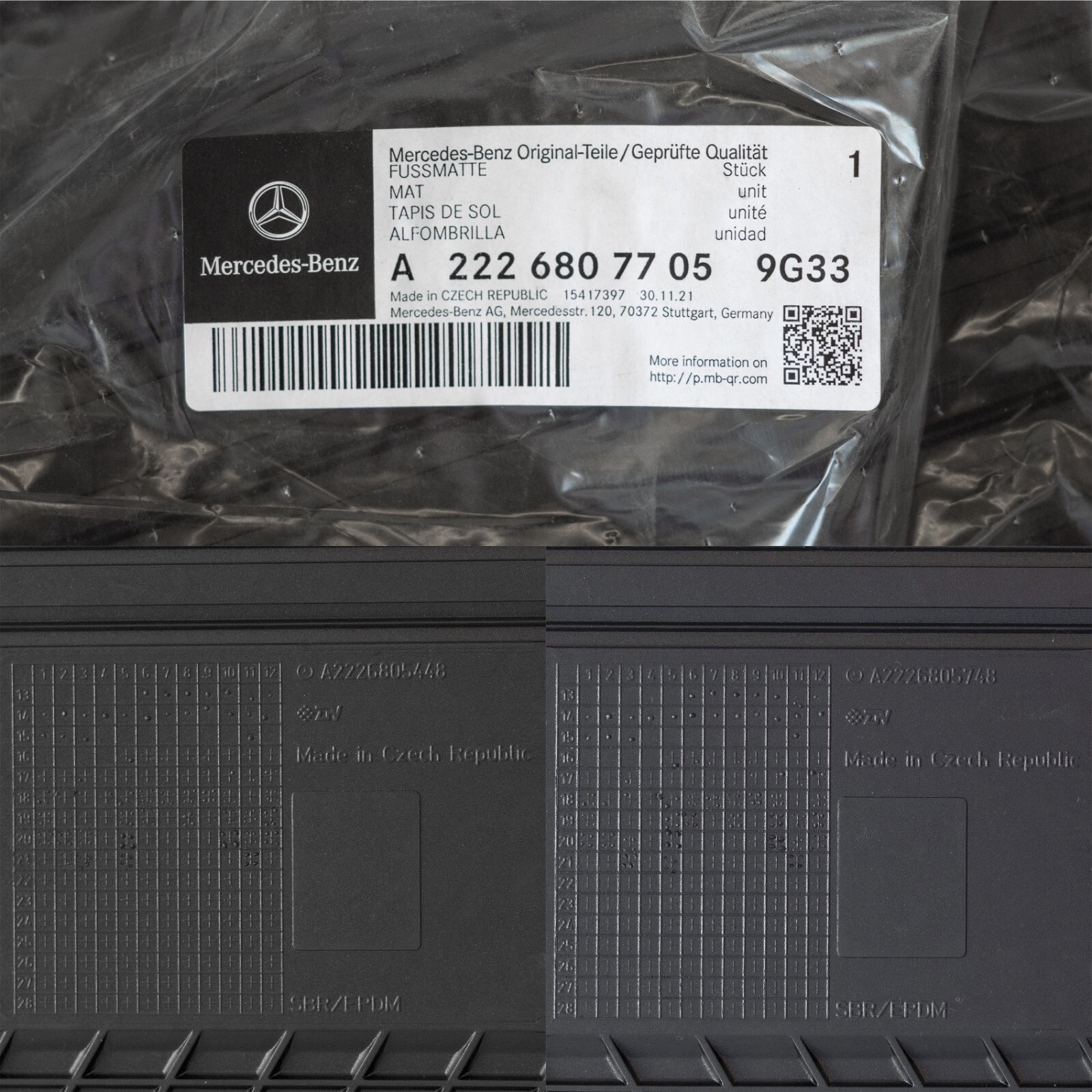 Mercedes S550 S560 S63 S65 AMG OEM Winter Rubber Floor mat set 2014-2020 – Image 19