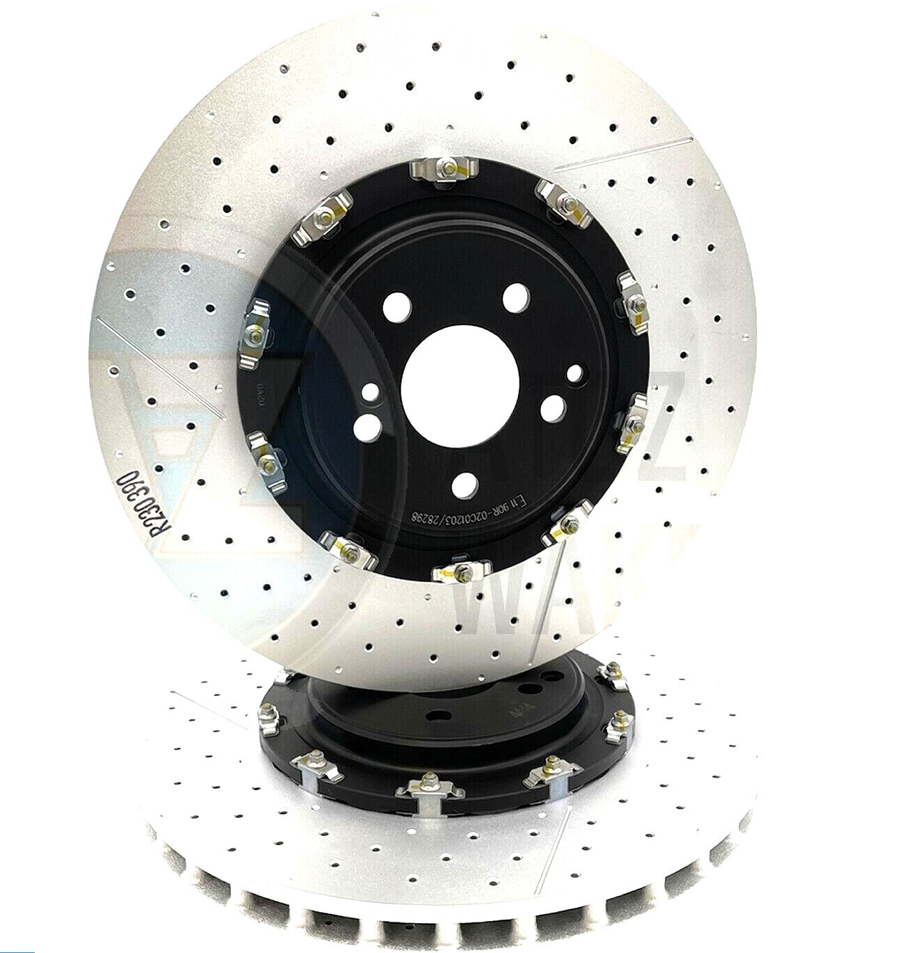 Mercedes C63 E63 GLC63 SL63 2011-2023 OEM BREMBO Brake Disc 390mm Hub Set Front - Image 2