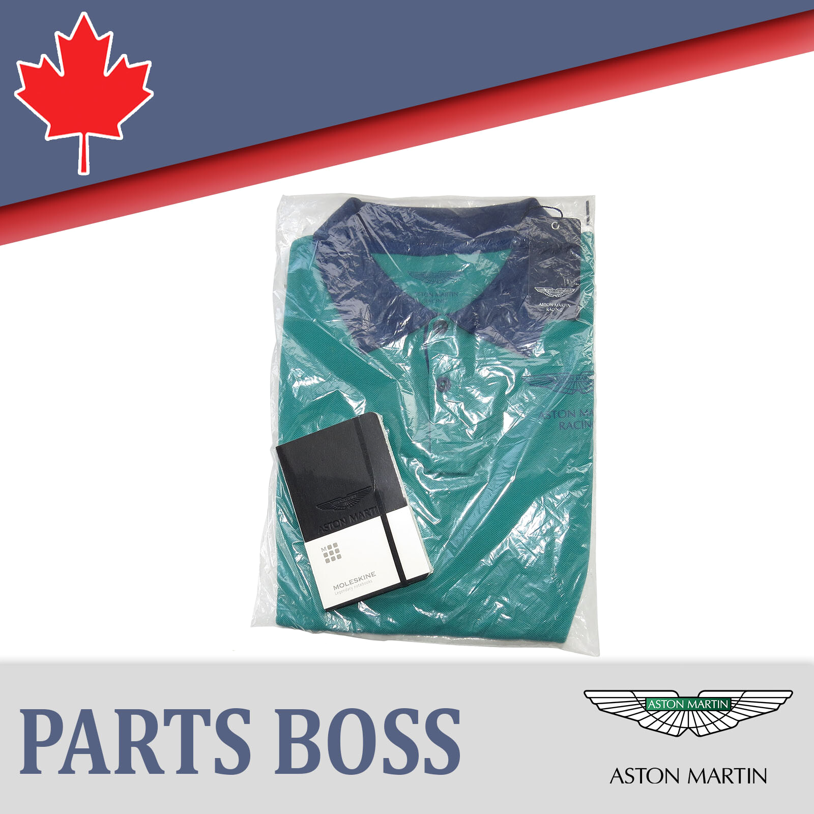 Aston Martin OEM NEW Classic Polo Shirt Green SIZE: LARGE