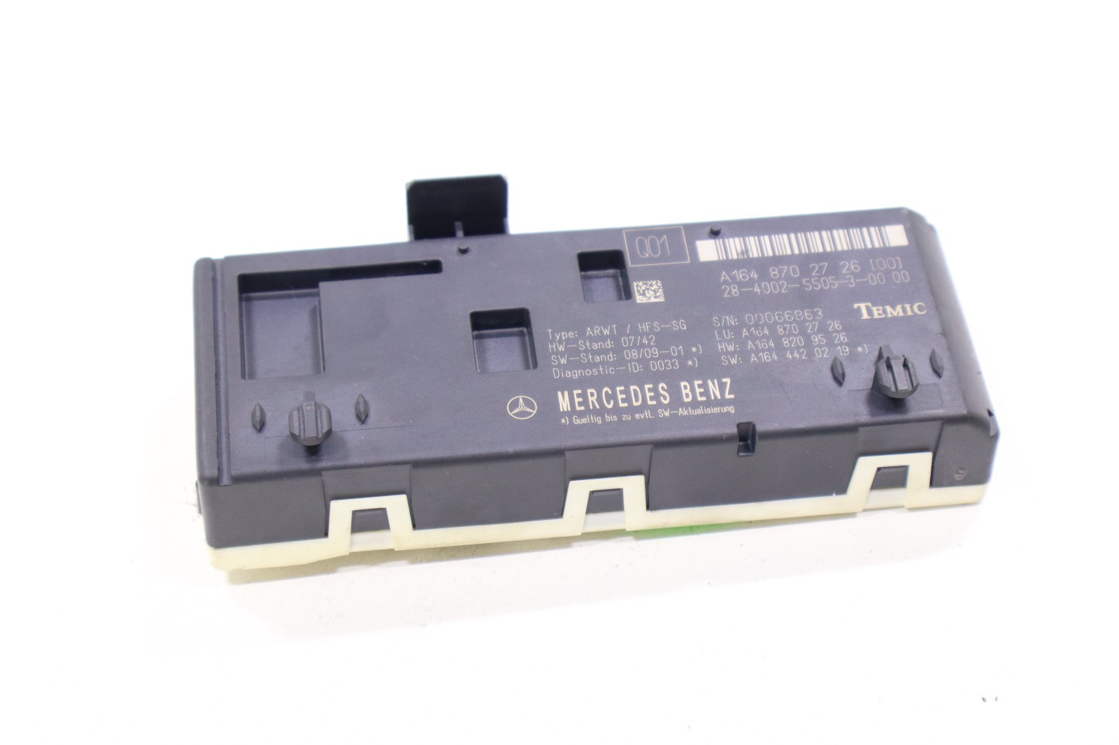 Mercedes W164 X164 W251 2009-2012 OEM Trunk Lid Liftgate Tailgate Control Module – Image 3